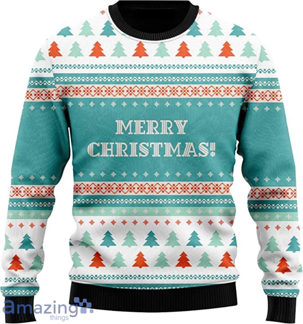 Blue Merry Christmas Style Xmas Sweater Product Photo 1