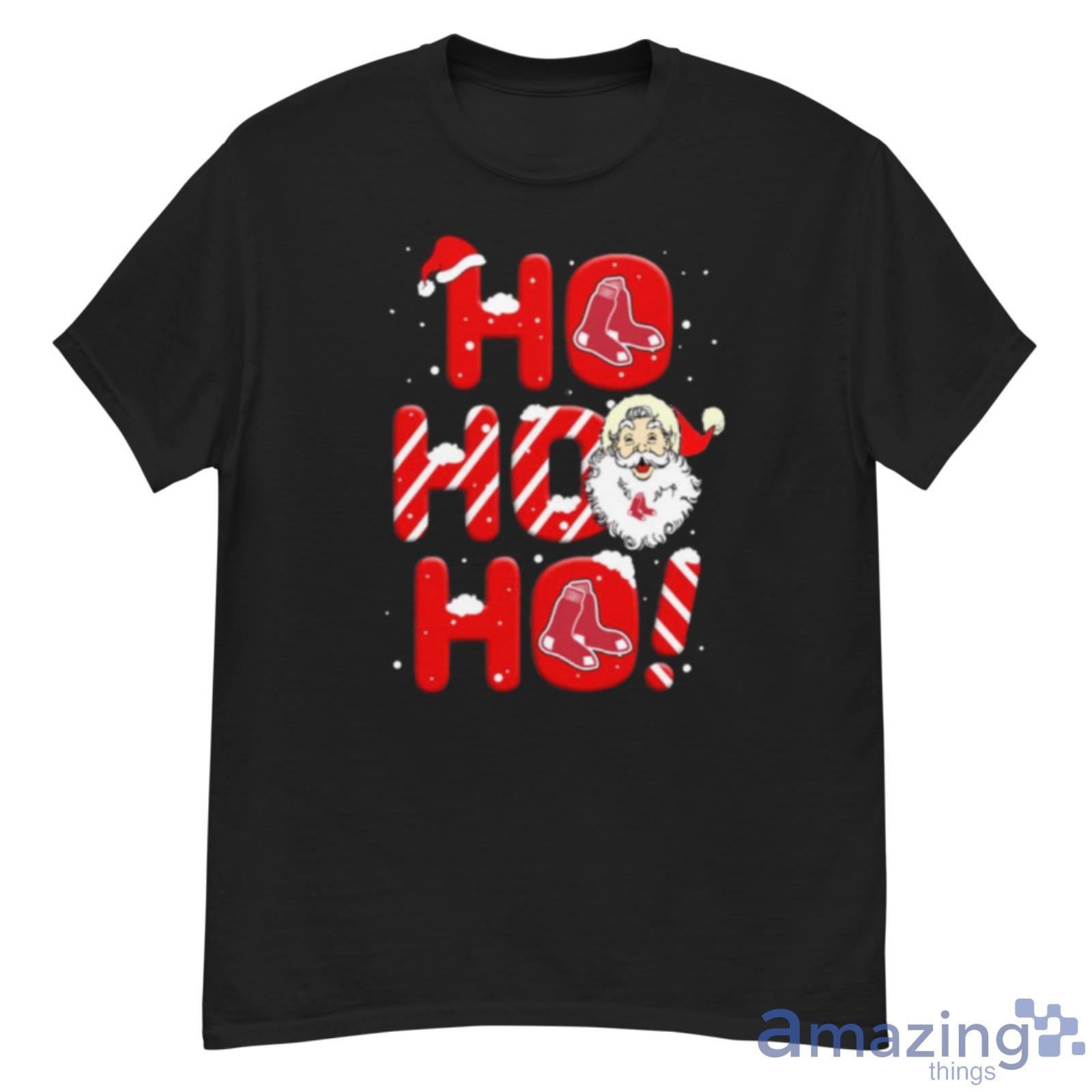 Boston Red Sox MLB Baseball Ho Ho Ho Santa Claus Merry Christmas Shirt - G500 Men’s Classic T-Shirt