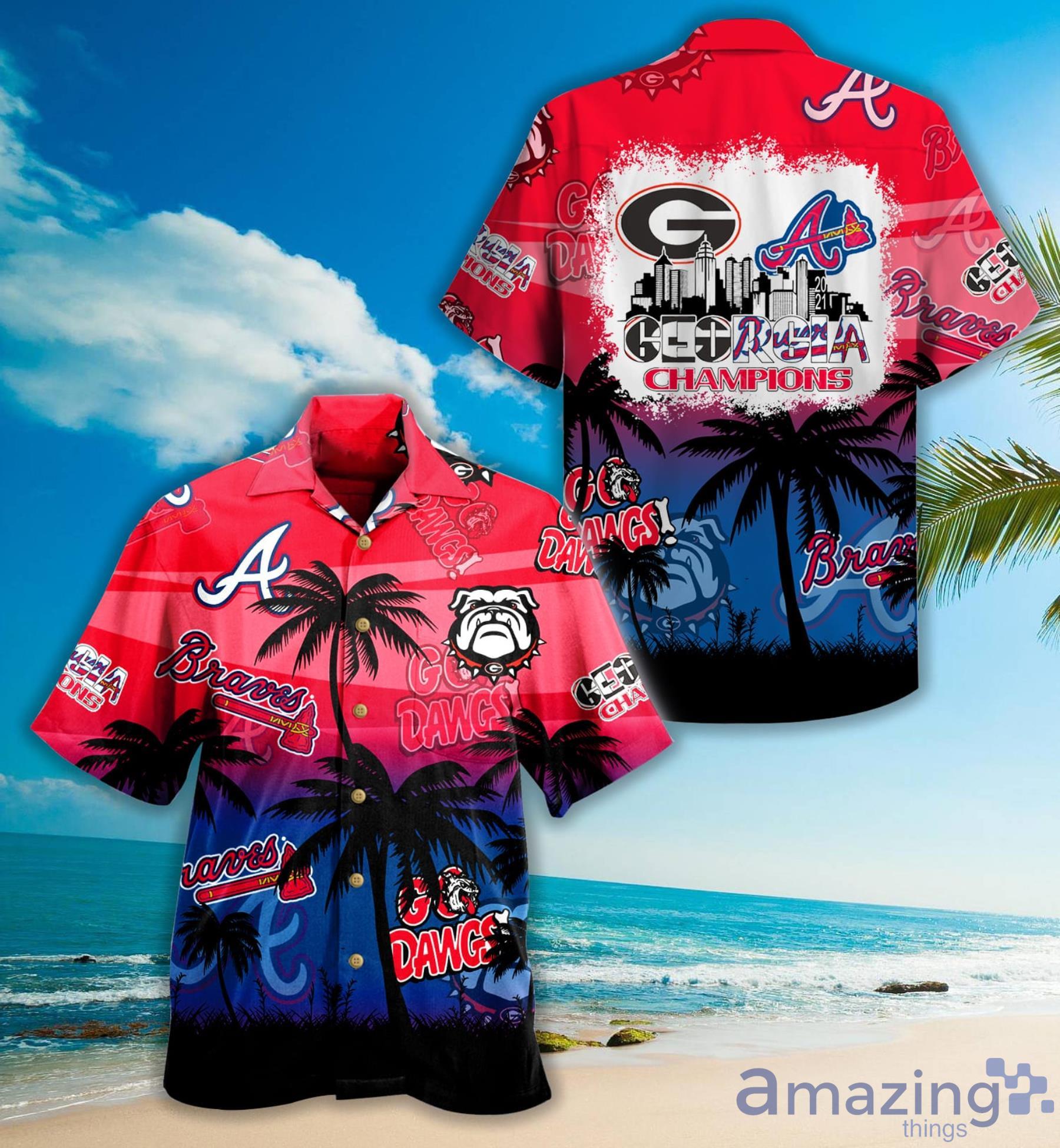 Braves Geogria Champion Hawaiian Shirt For Fans Product Photo 1
