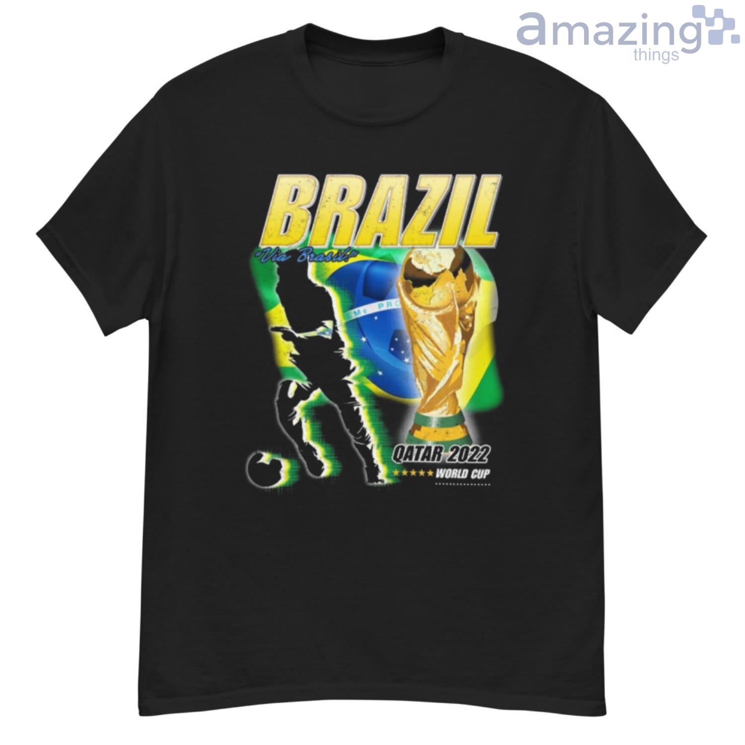 Brazil Homage Qatar World Cup 2022 Xmas Christmas Gift Shirt - G500 Men’s Classic T-Shirt