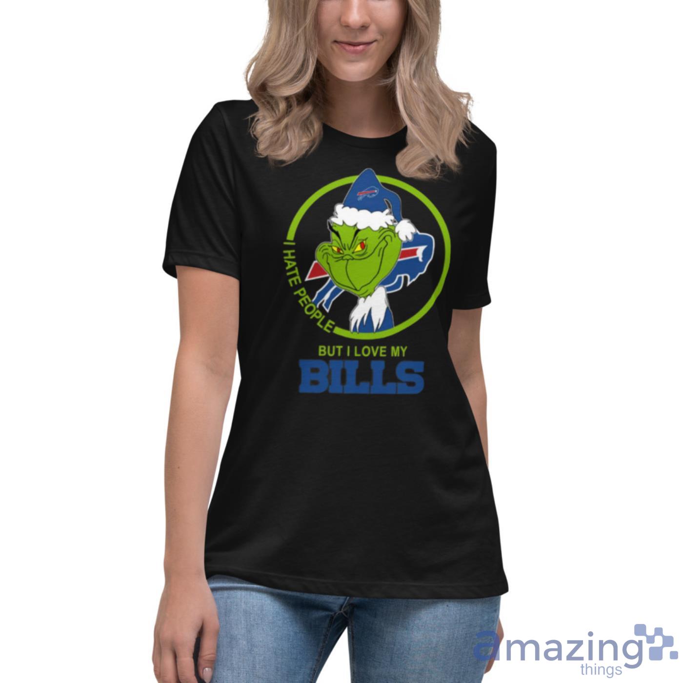 I Hate People But I Love My Buffalo Bills Grinch NFL Youth T-Shirt 