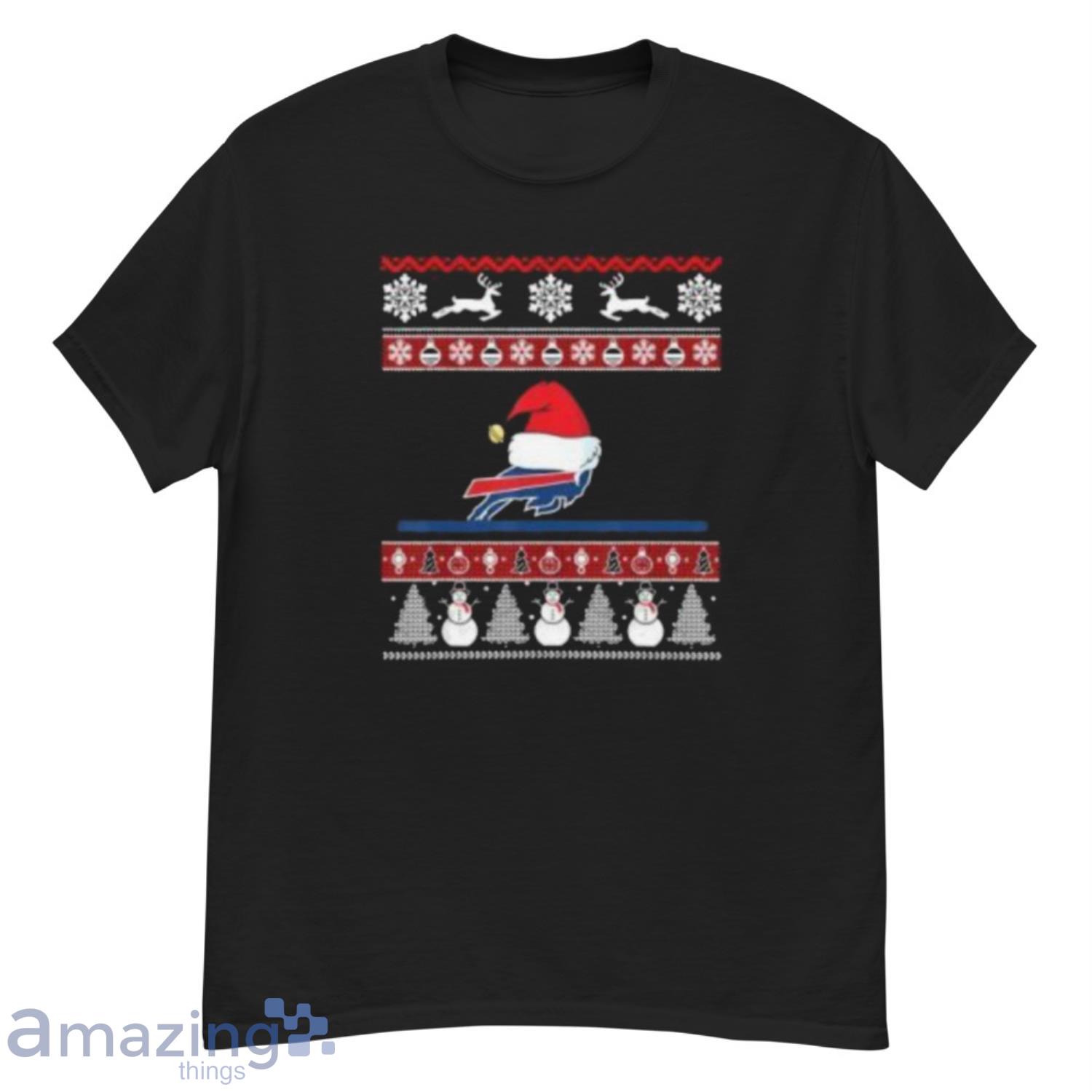 buffalo bills Christmas T-Shirt Cotton Men's Tee All Size S-3XL