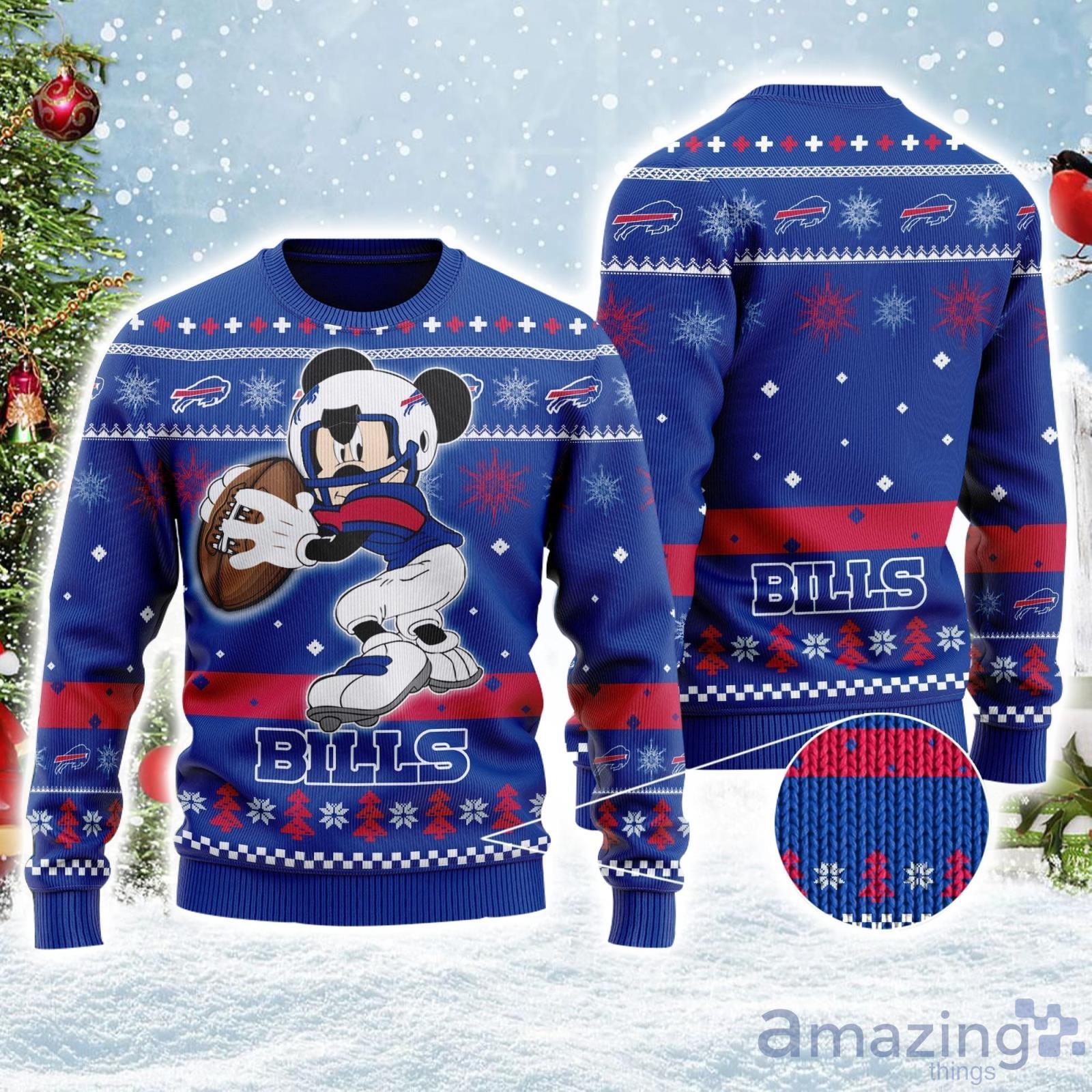 Christmas Gift Buffalo Bills Mickey Cute 3D Ugly Christmas Sweater