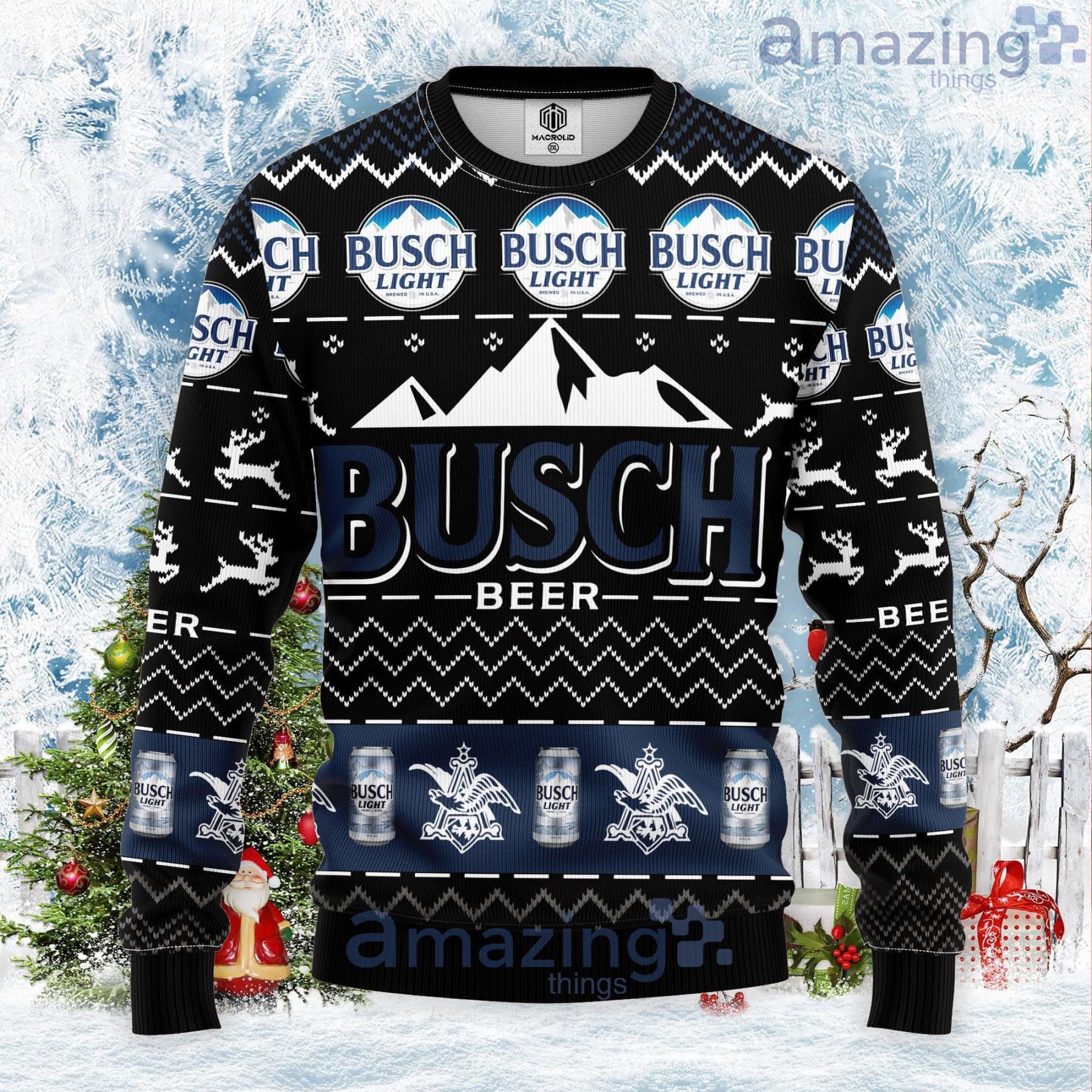 Busch Beer Lover Christmas Gift Ugly Christmas Sweater Product Photo 1