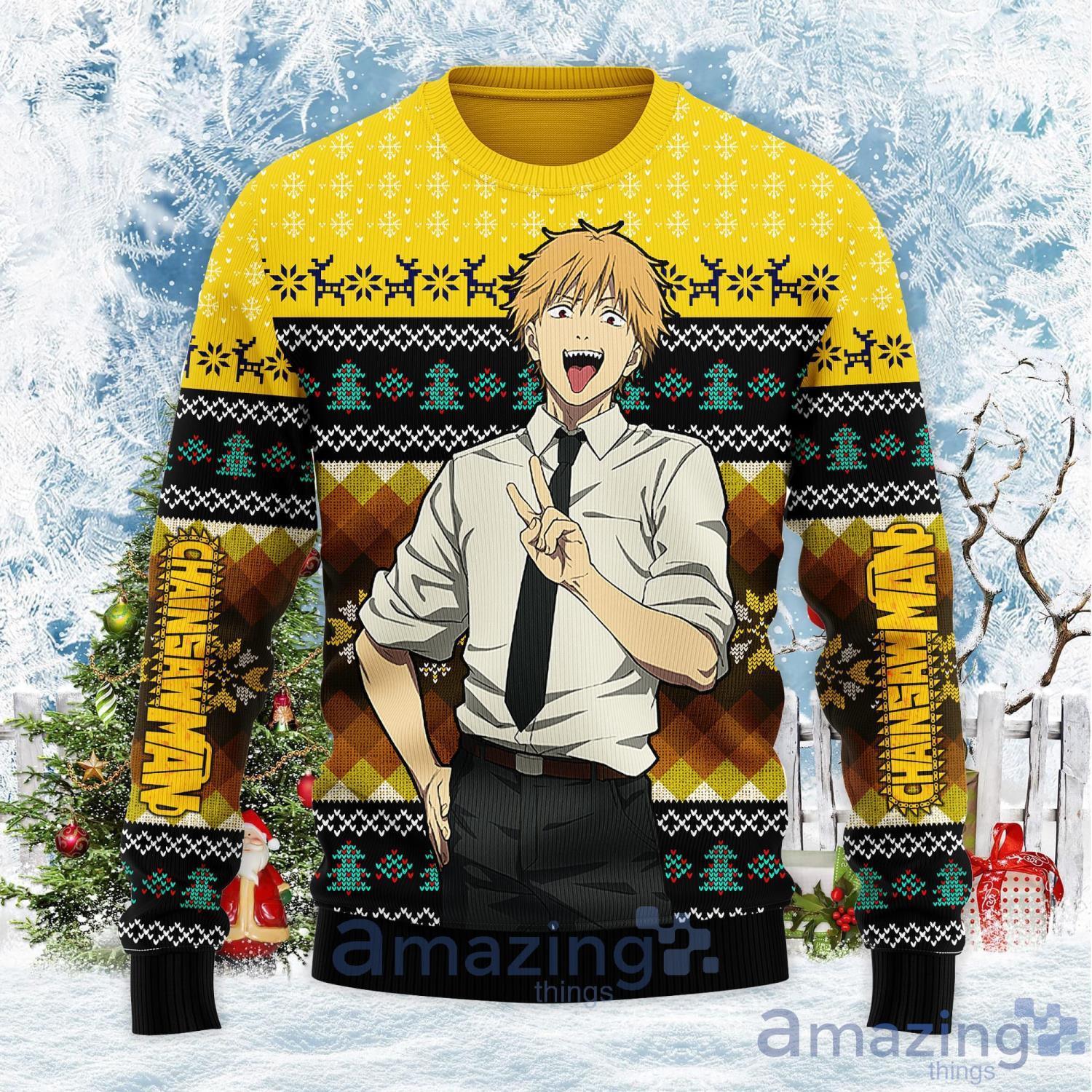 Chainsaw Man Denji Anime Lover Christmas Gift Ugly Christmas Sweater Product Photo 1