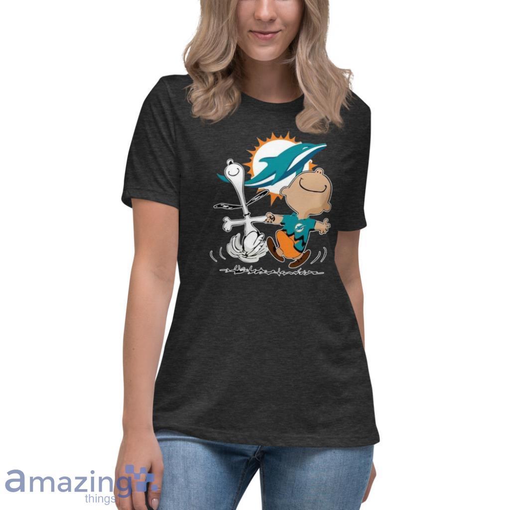 Miami Dolphins Peanuts Snoopy Charlie Brown And Woodstock Shirt