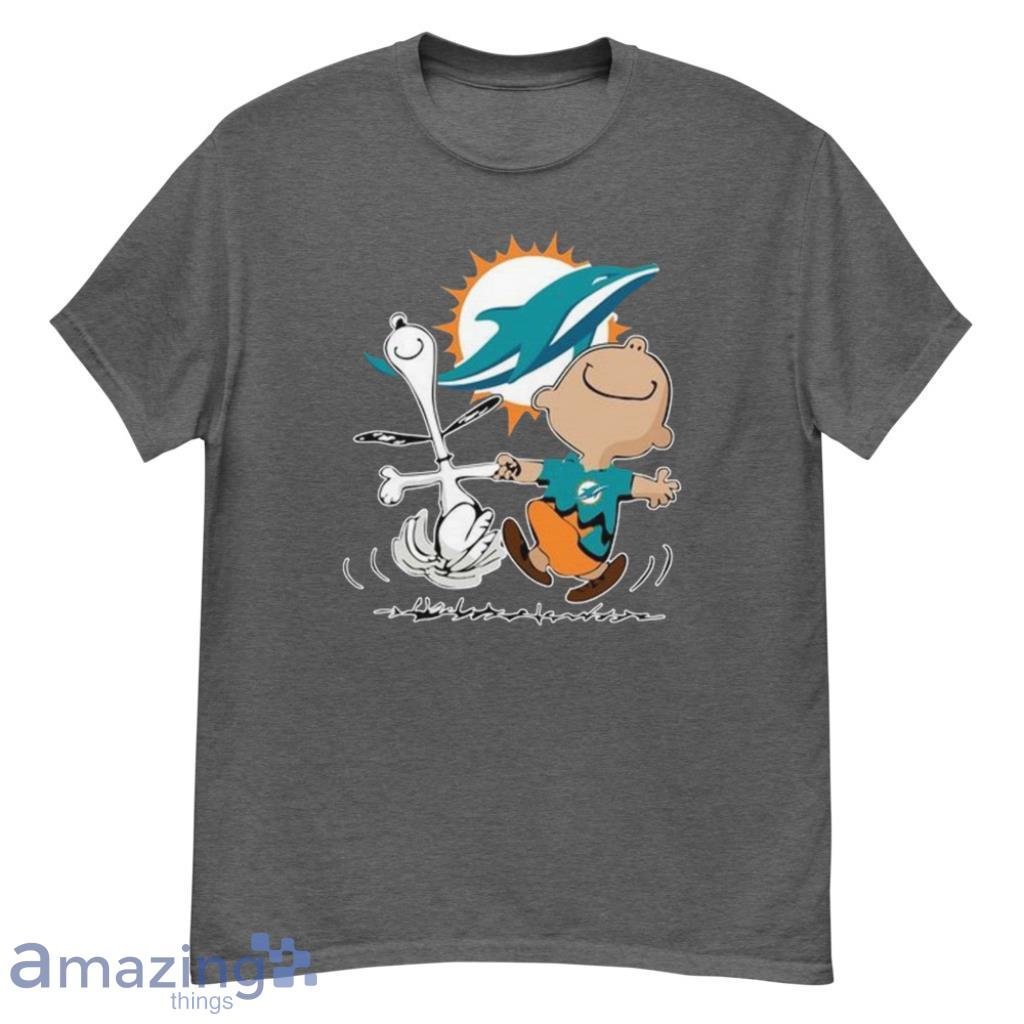 Miami Dolphins Peanuts Snoopy Charlie Brown And Woodstock Shirt