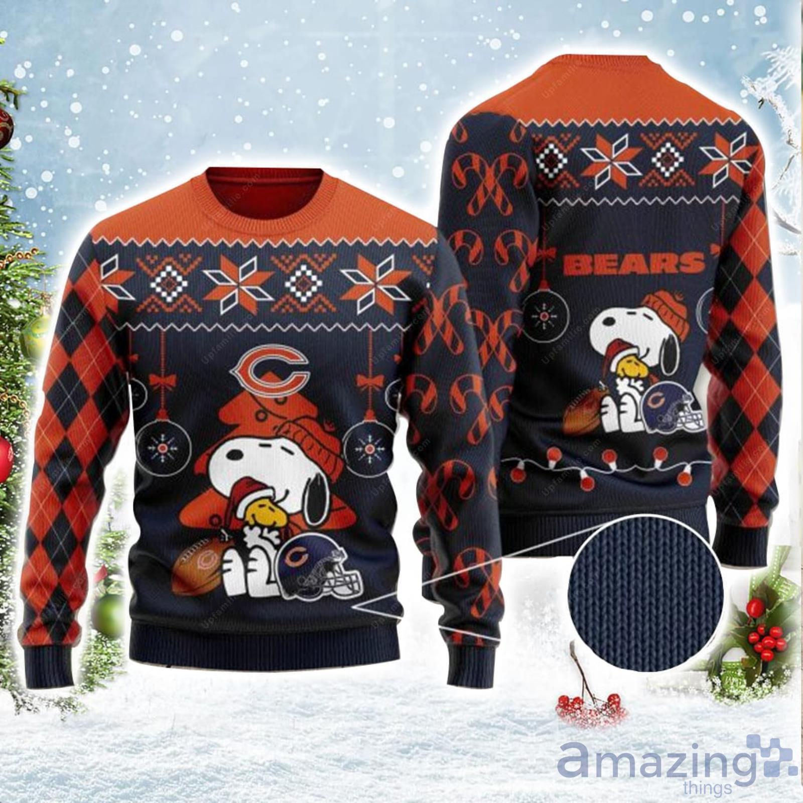 Charlie Brown Snoopy Chicago Bears Ugly Christmas Sweater