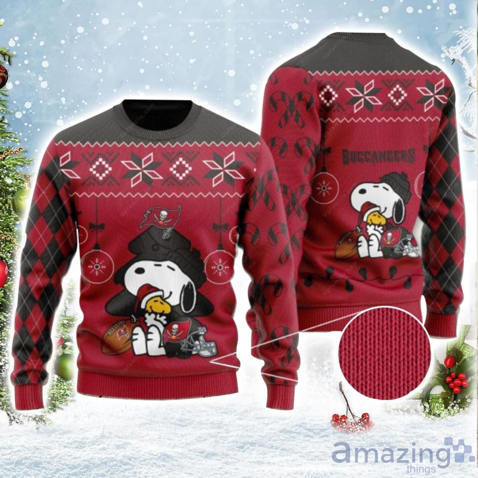 Charlie Brown Snoopy Tampa Bay Buccaneers Ugly Christmas Sweater