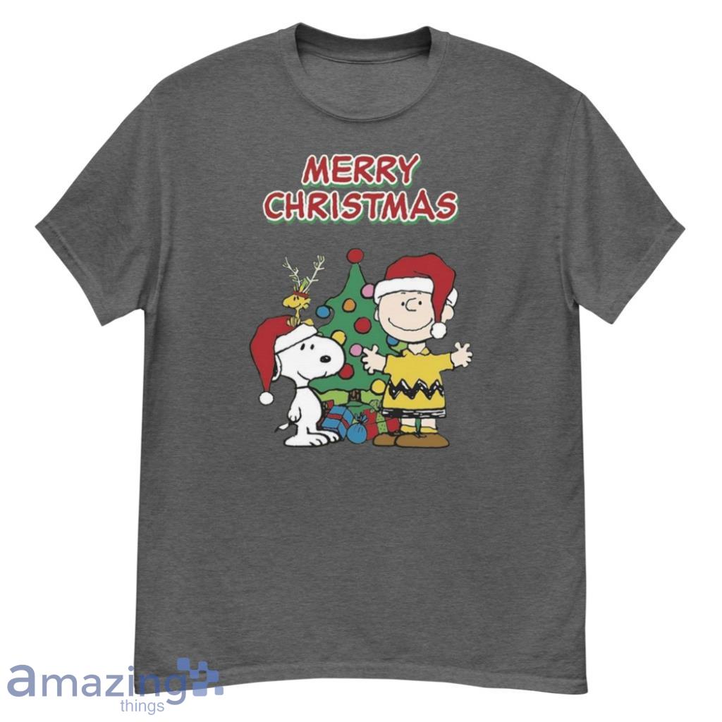 Charlie Brown With Snoopy Merry Xmas Christmas Shirt - G500 Men’s Classic T-Shirt-1