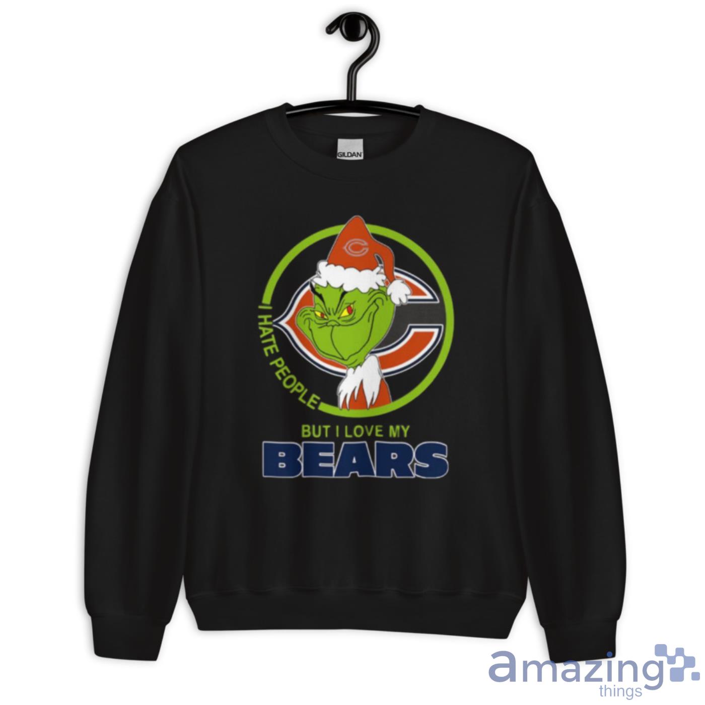 Personalized Funny Christmas The Grinch Chicago Bears NFL I Hate Morning  People Shirt Gifts Unisex Polo Shirt - T-shirts Low Price