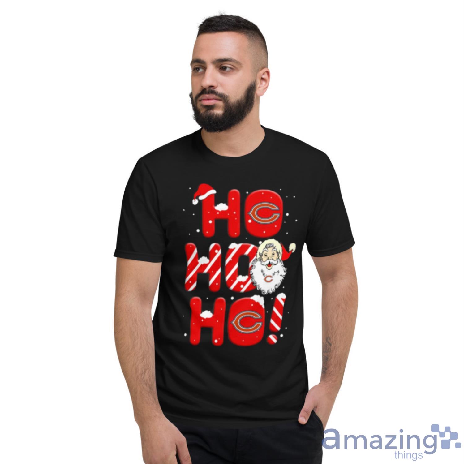 Chicago Bears NFL Football Ho Ho Ho Santa Claus Merry Christmas Shirt