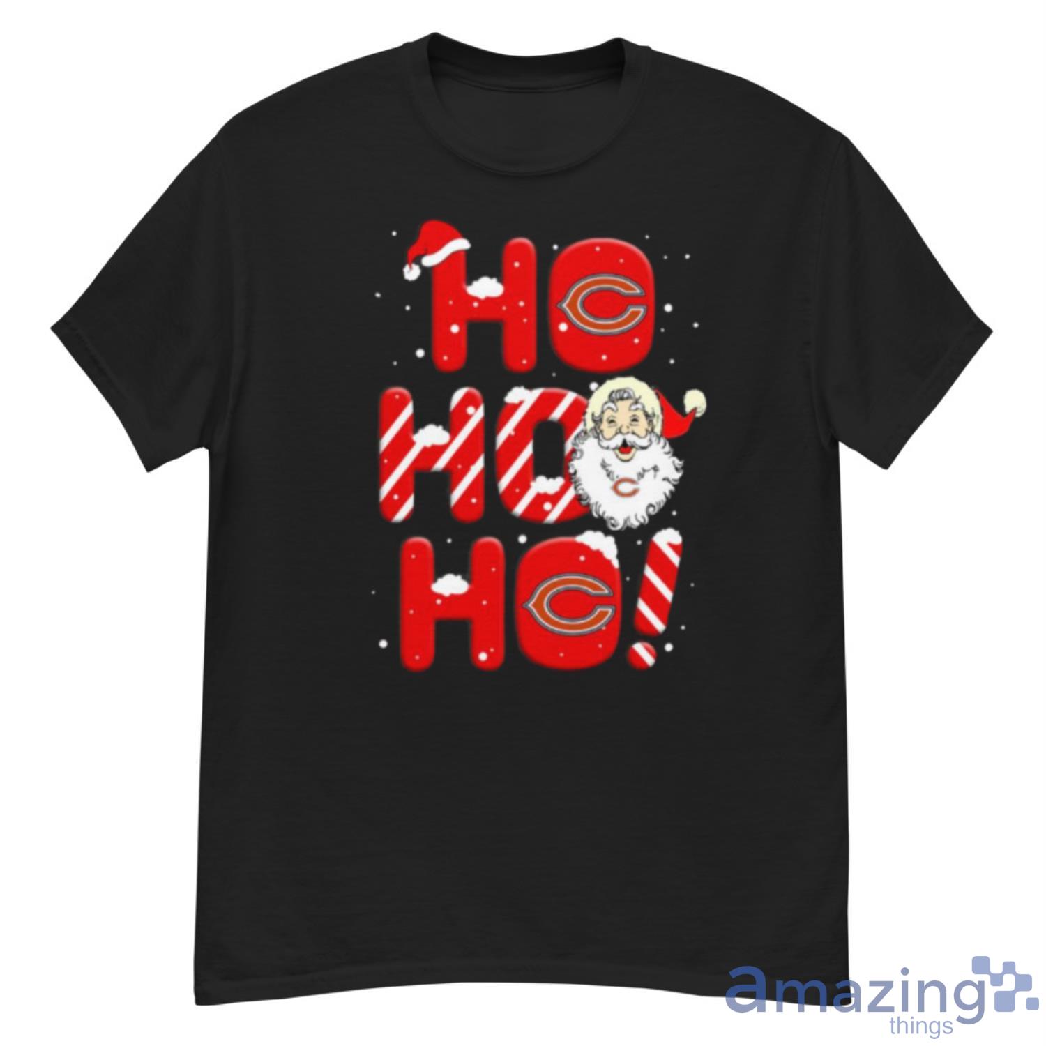 Chicago Bears NFL Football Ho Ho Ho Santa Claus Merry Christmas Shirt - G500 Men’s Classic T-Shirt