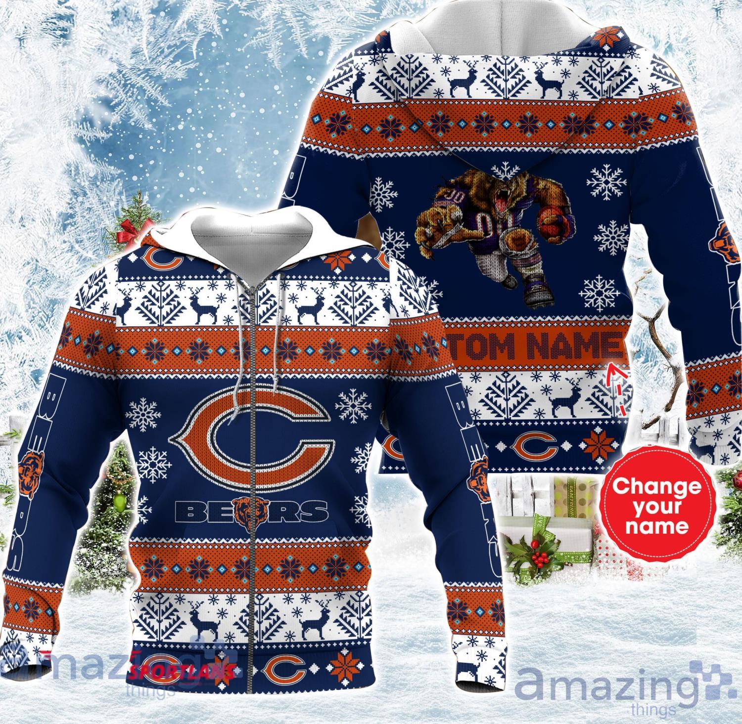 Chicago Bears Nfl Personalized Name All Over Printed 3D Shirt For Fans