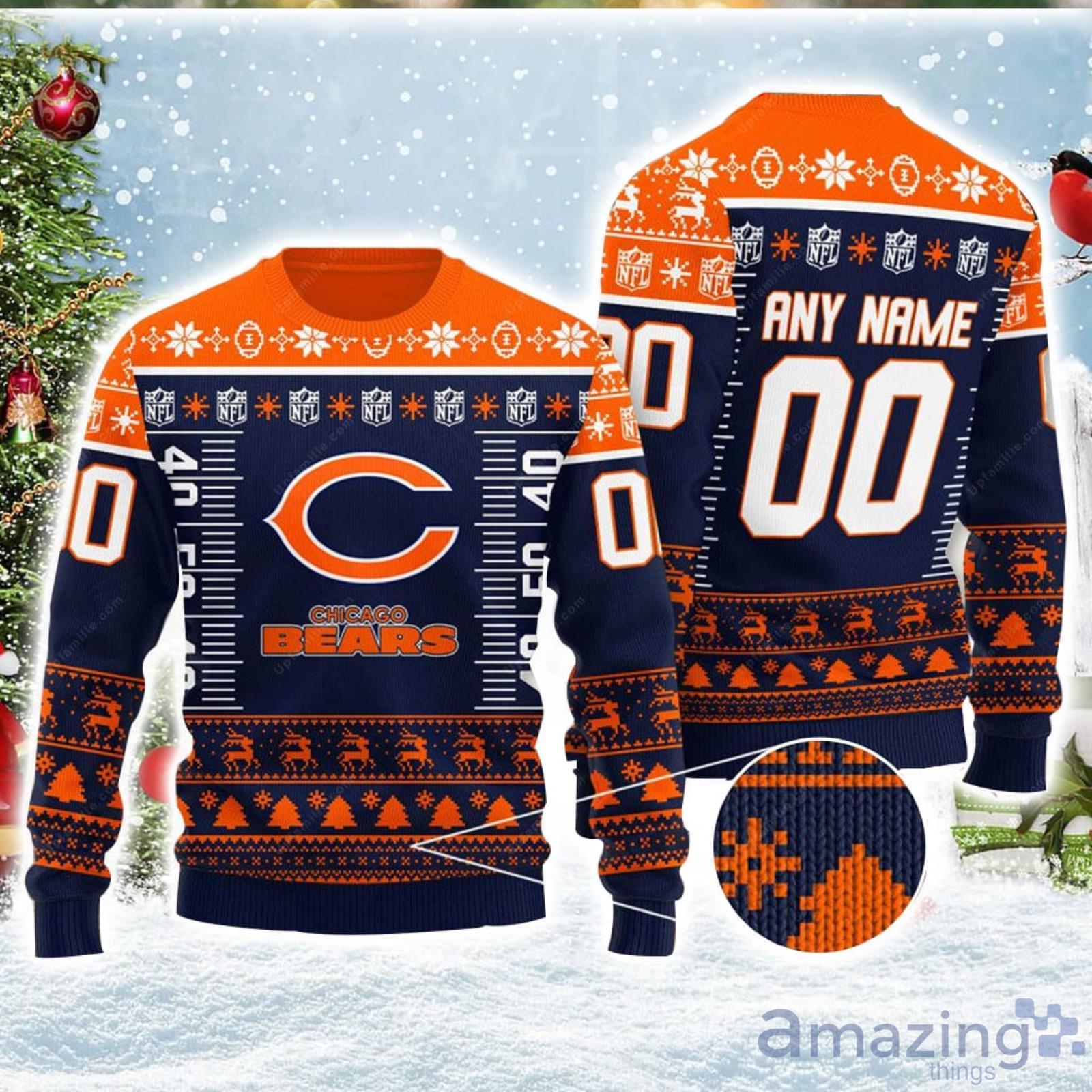 Chicago Bears Ugly Sweater Chicago Bears Personalized Name And