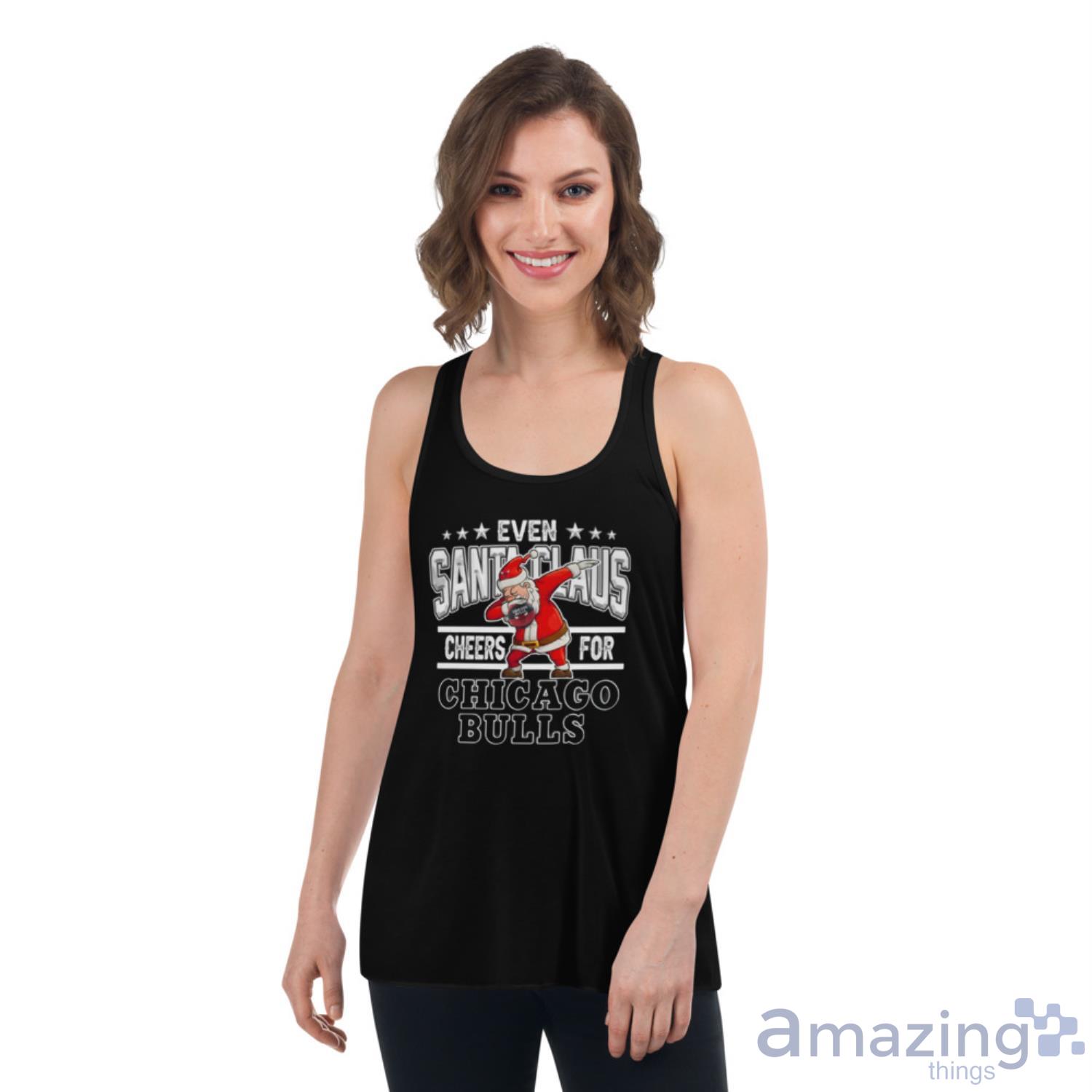Chicago Bulls Even Santa Claus Cheers For Christmas NBA Women's T