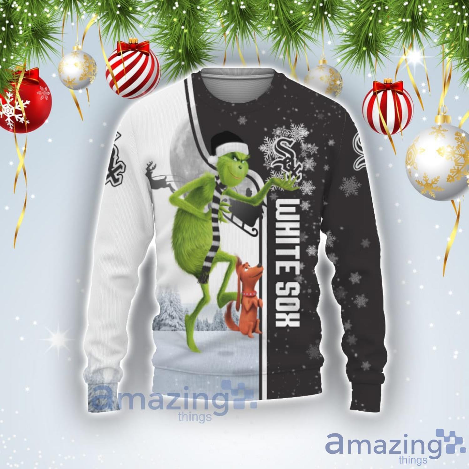 Chicago White Sox Funny Grinch Ugly Christmas Sweater Product Photo 1