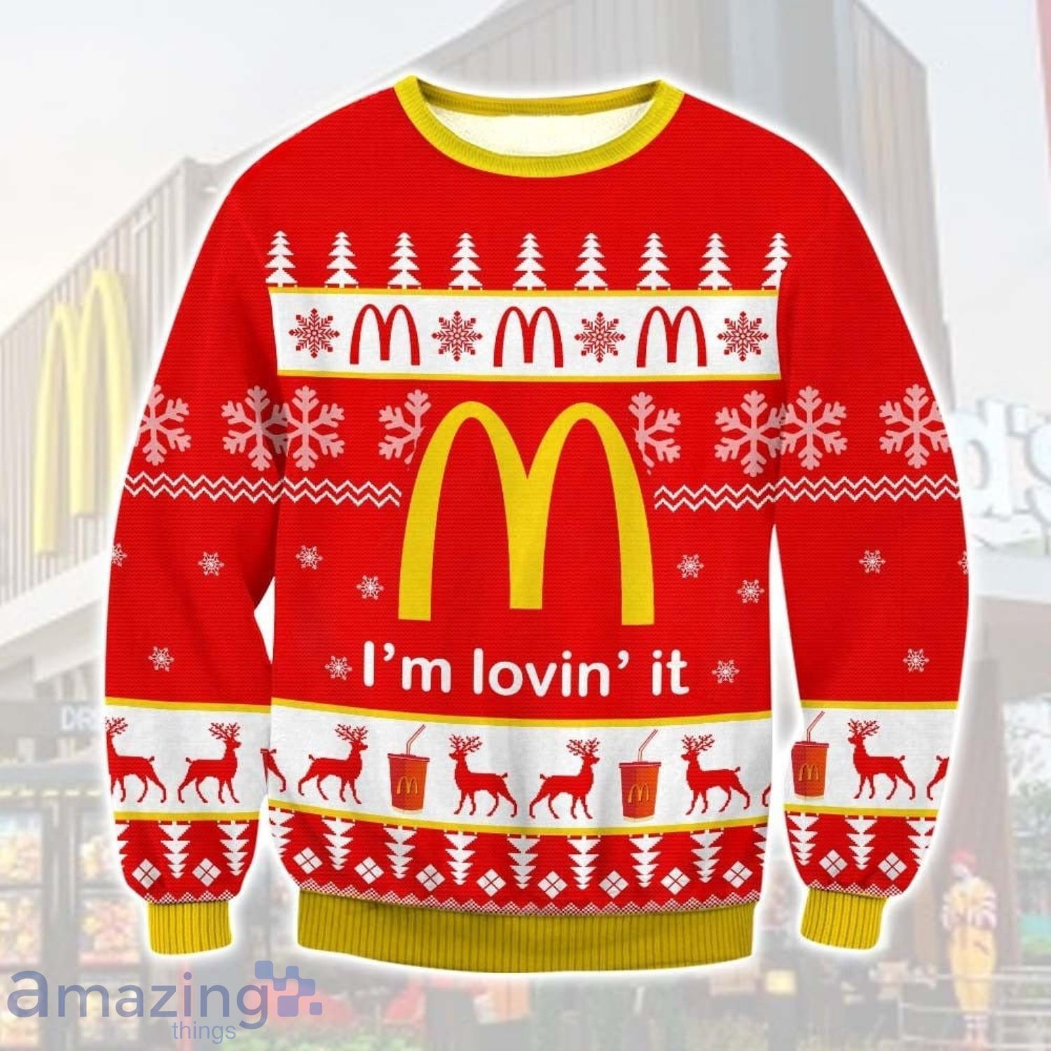 Christmas Burger I'm Lovin It Ugly Christmas Sweater Product Photo 1