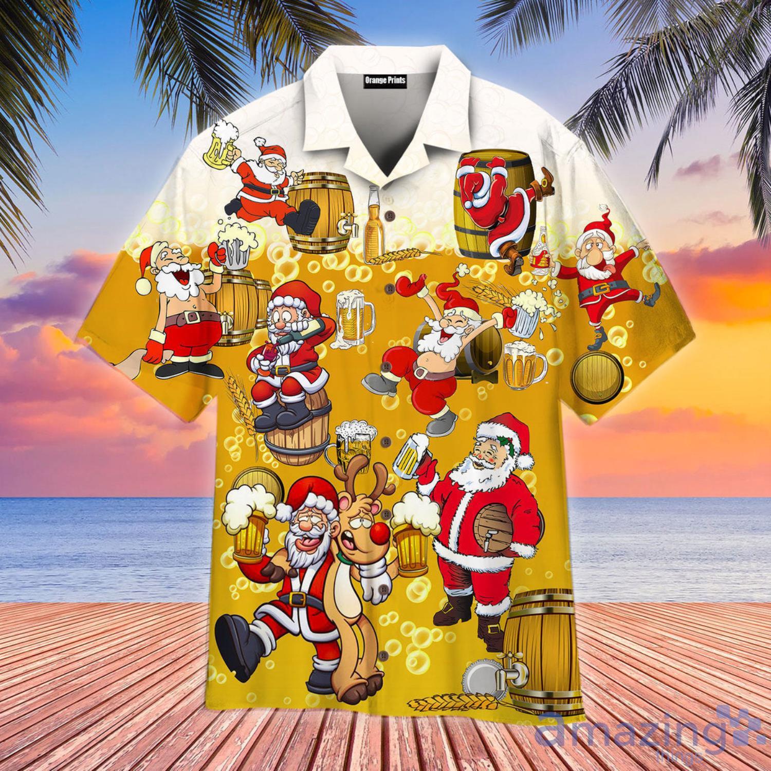 Christmas Dear Santa Heres Your Beer Aloha Cute Christmas Gift Cute Christmas Gift Hawaiian Shirt Product Photo 1
