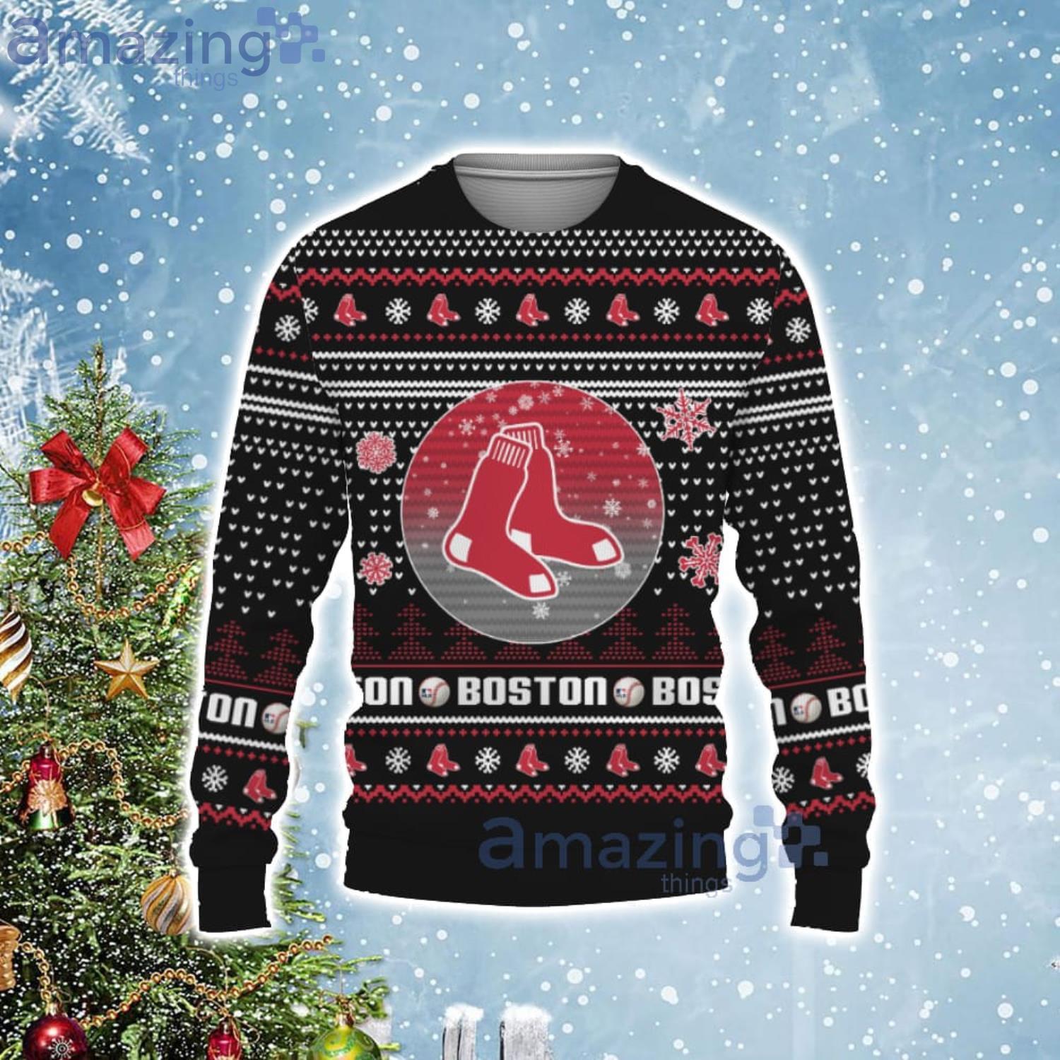 Boston Red Sox Wordmark Ugly Sweater