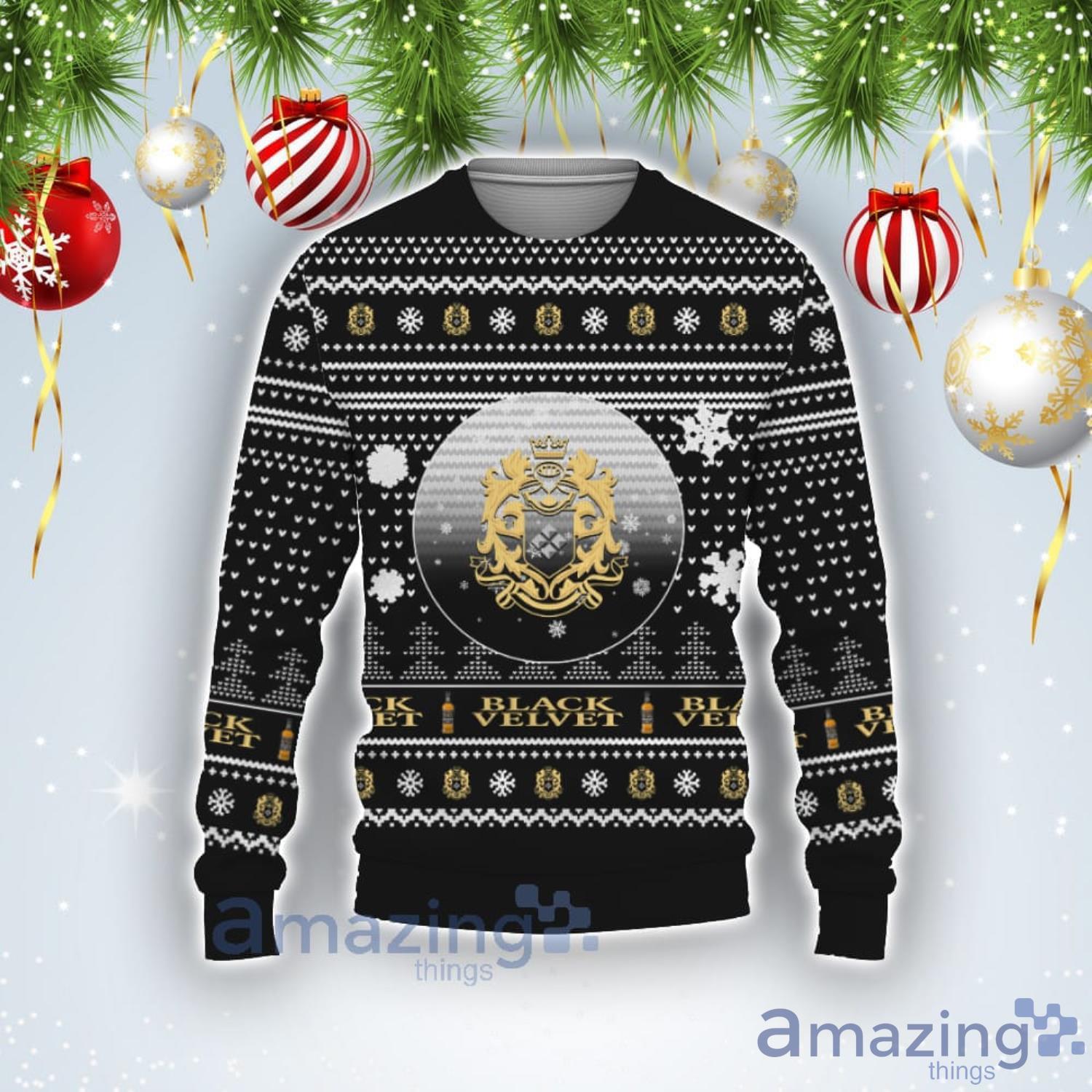 Black and gold outlet christmas sweater