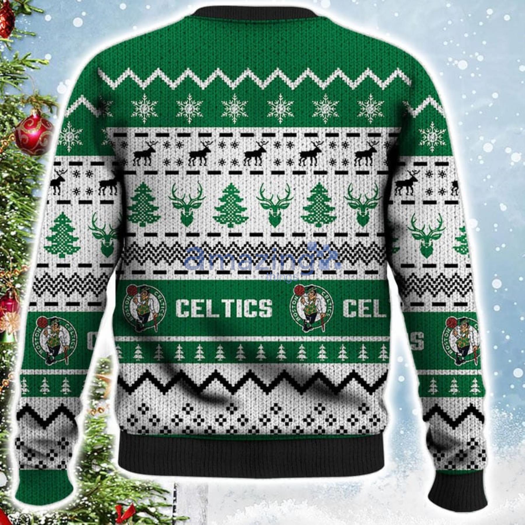 Boston Celtics, Sweaters, Boston Celtics Christmas Sweater With Lights  Size Medium
