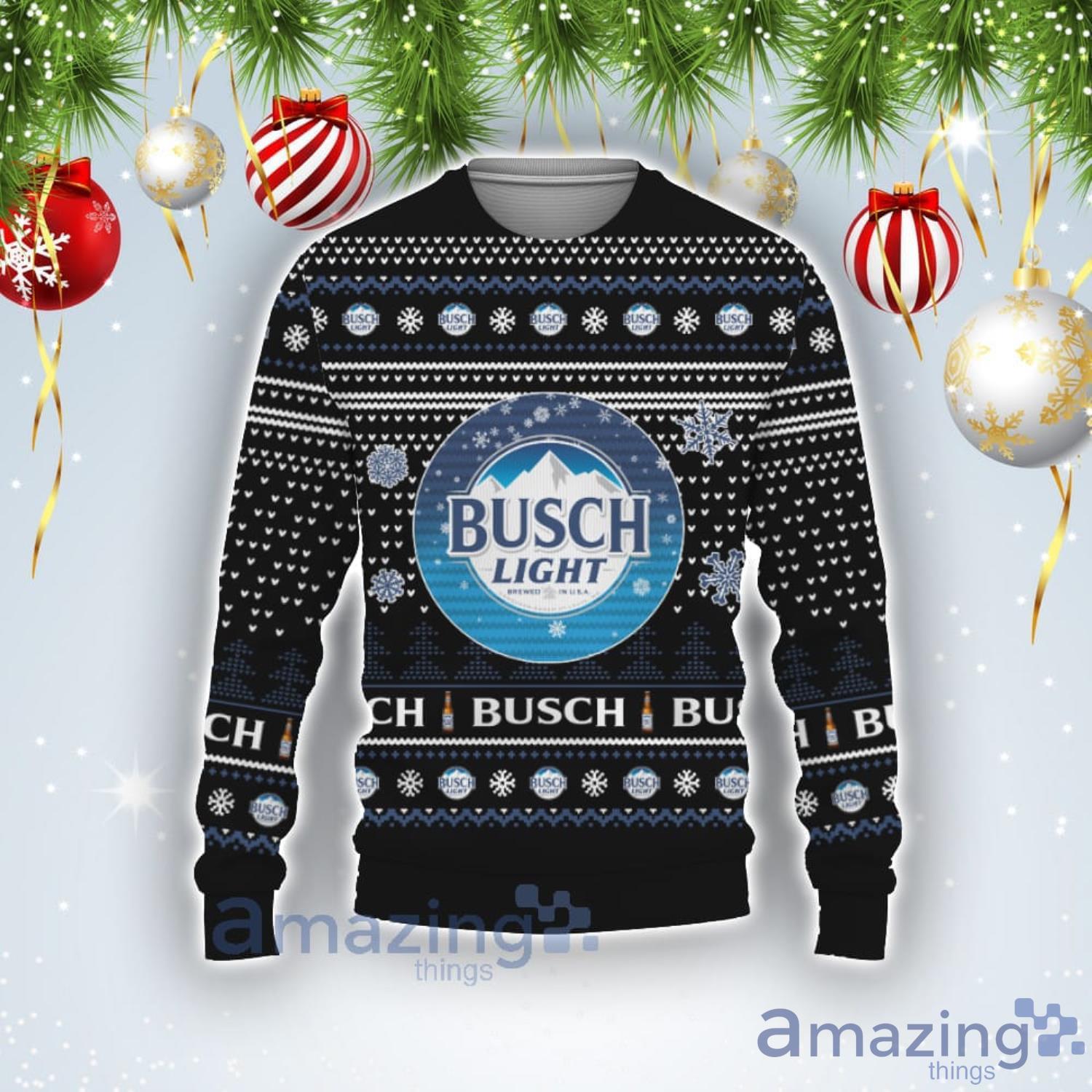 Christmas Gift Busch Light Beers Ugly Christmas Sweater Product Photo 1