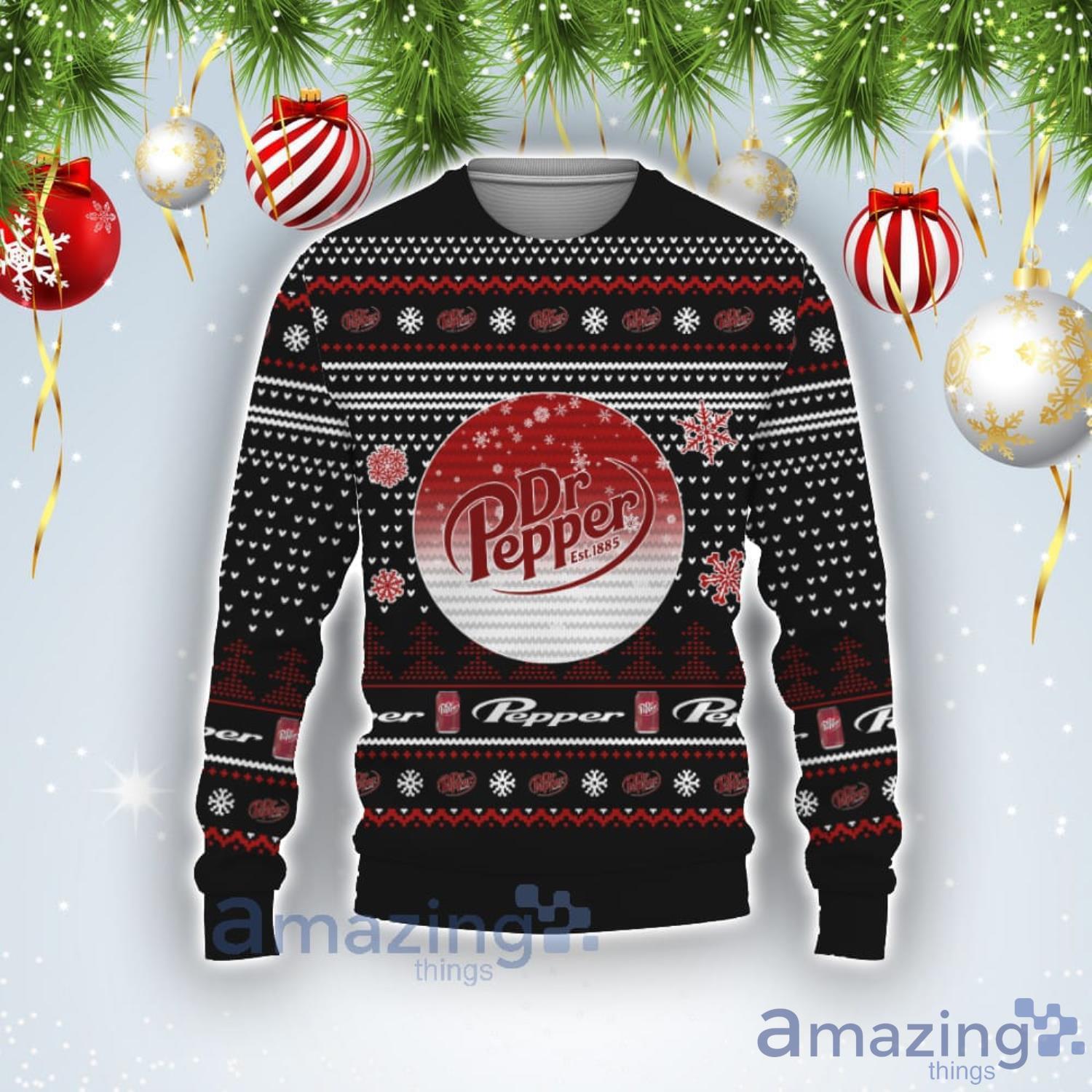 Christmas Gift Dr Pepper Soft Drink Ugly Christmas Sweater Product Photo 1