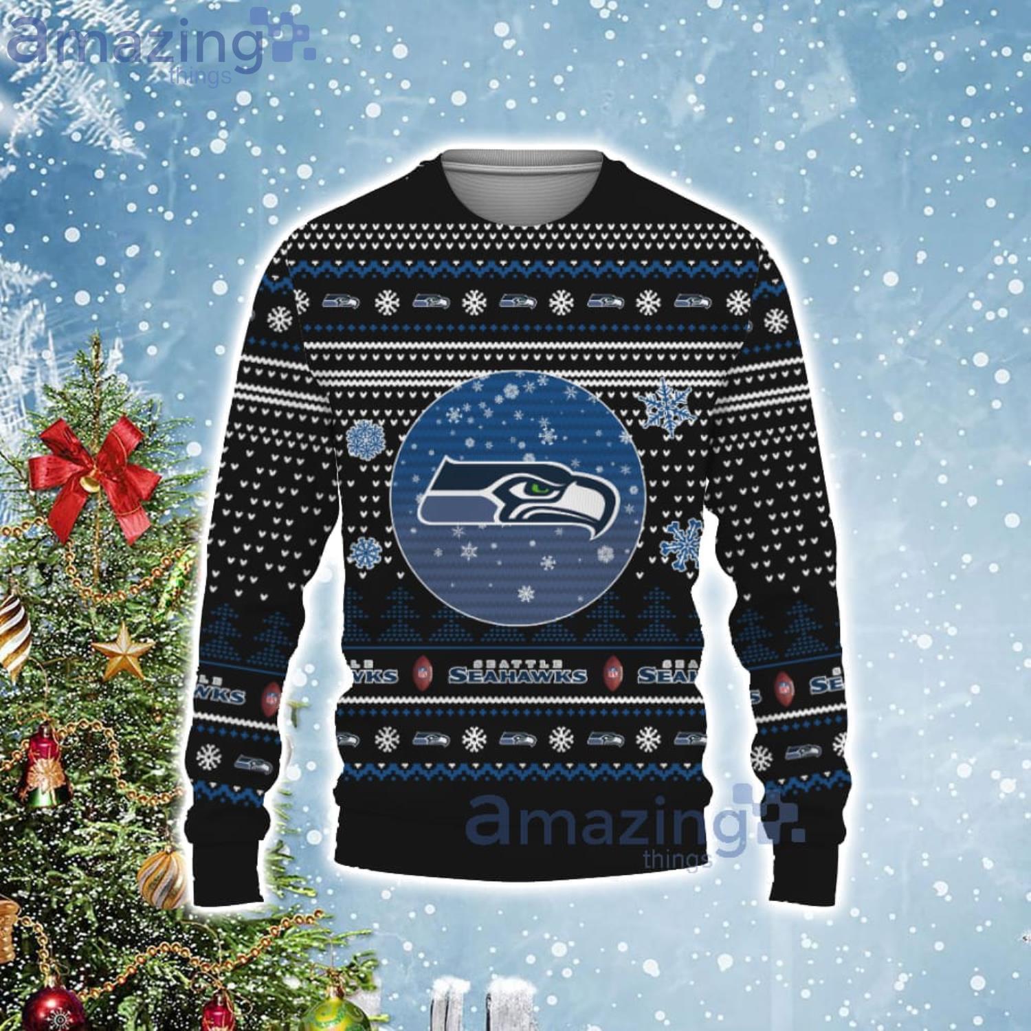 For Fans NFL Seattle Seahawks Christmas Tree And Gift Ugly Christmas Sweater  - Freedomdesign