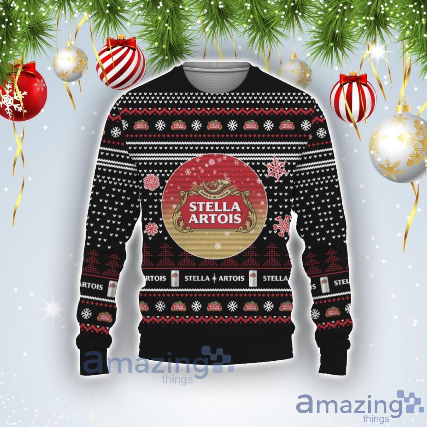 Christmas Gift Stella Artois Beers Ugly Christmas Sweater Product Photo 1