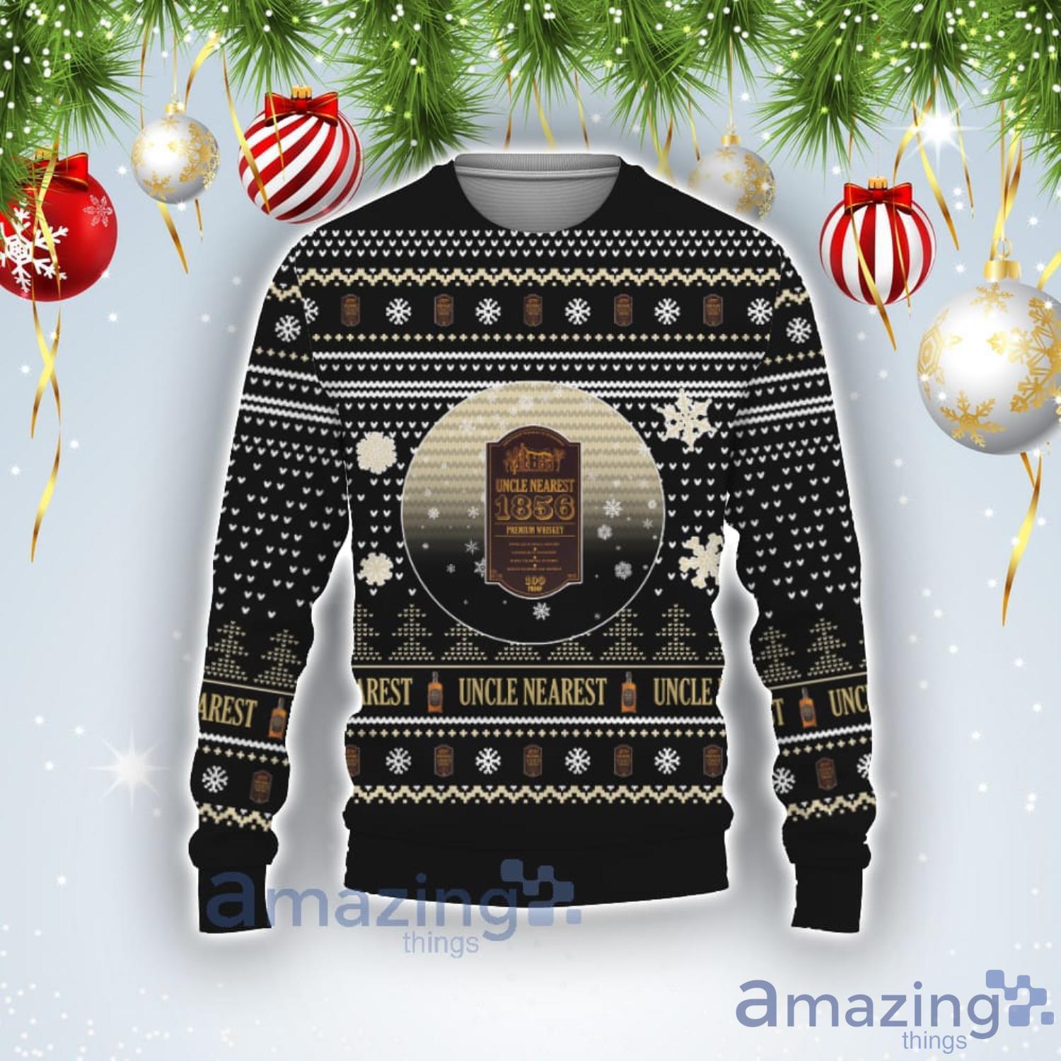 Christmas Gift Uncle Nearest Whiskey Ugly Christmas Sweater Product Photo 1 Christmas Gift Uncle Nearest Whiskey Ugly Christmas Sweater Product Photo 1