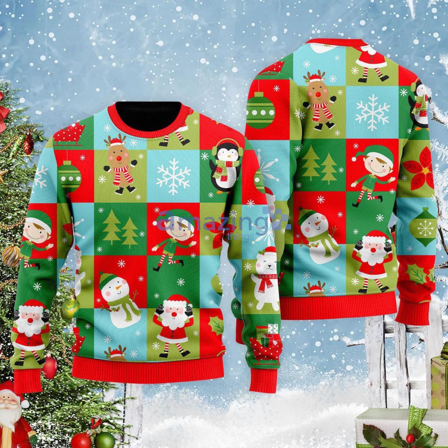 Christmas Holiday Pattern Christmas Gift Ugly Christmas Sweater Product Photo 1