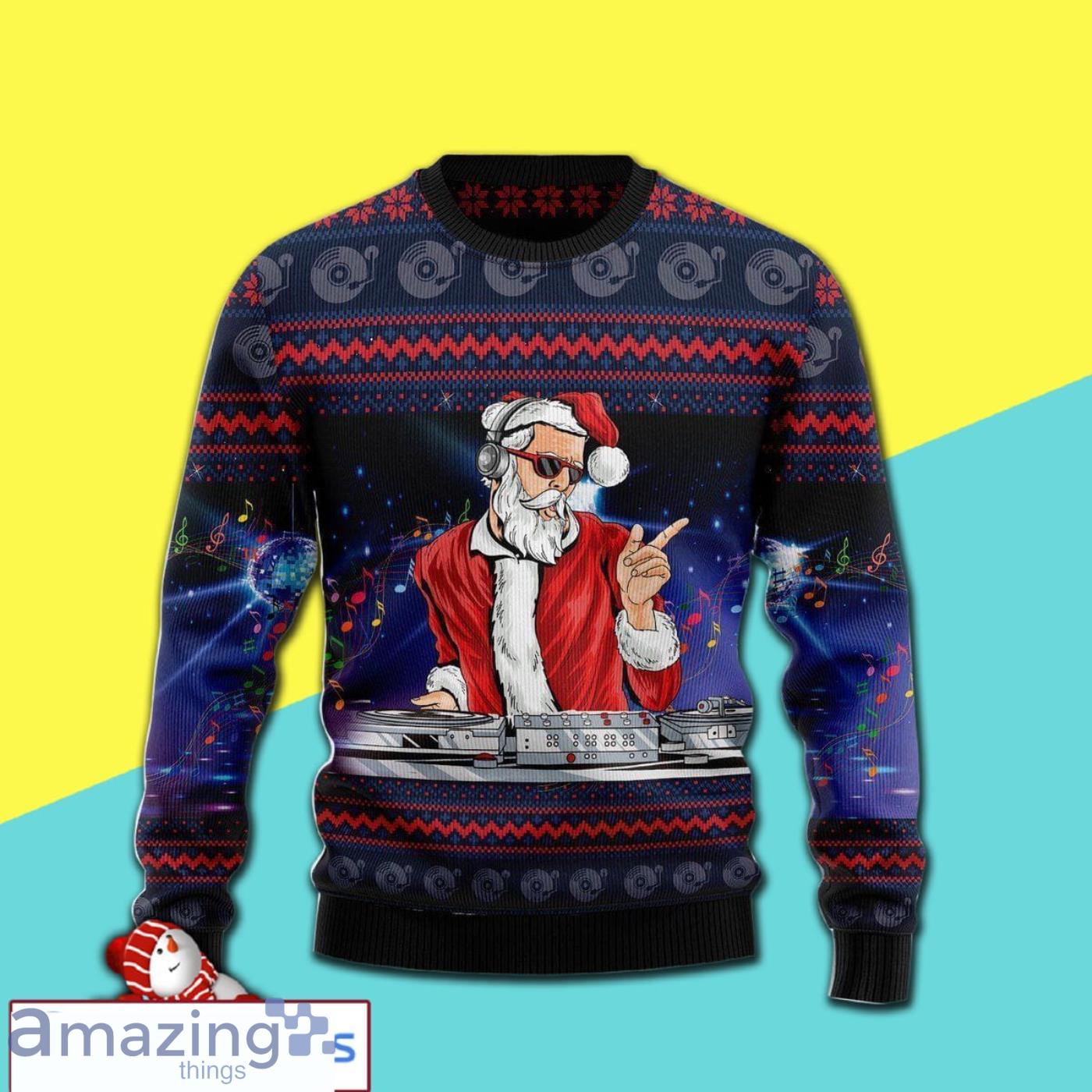 Christmas Holiday Santa Claus Dance Night Party Awesome All Over Print Ugly Christmas Sweater Product Photo 1