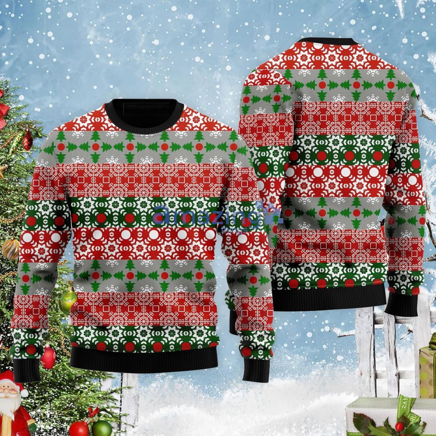 Christmas In Candinavian Pattern Christmas Gift Ugly Christmas Sweater Product Photo 1