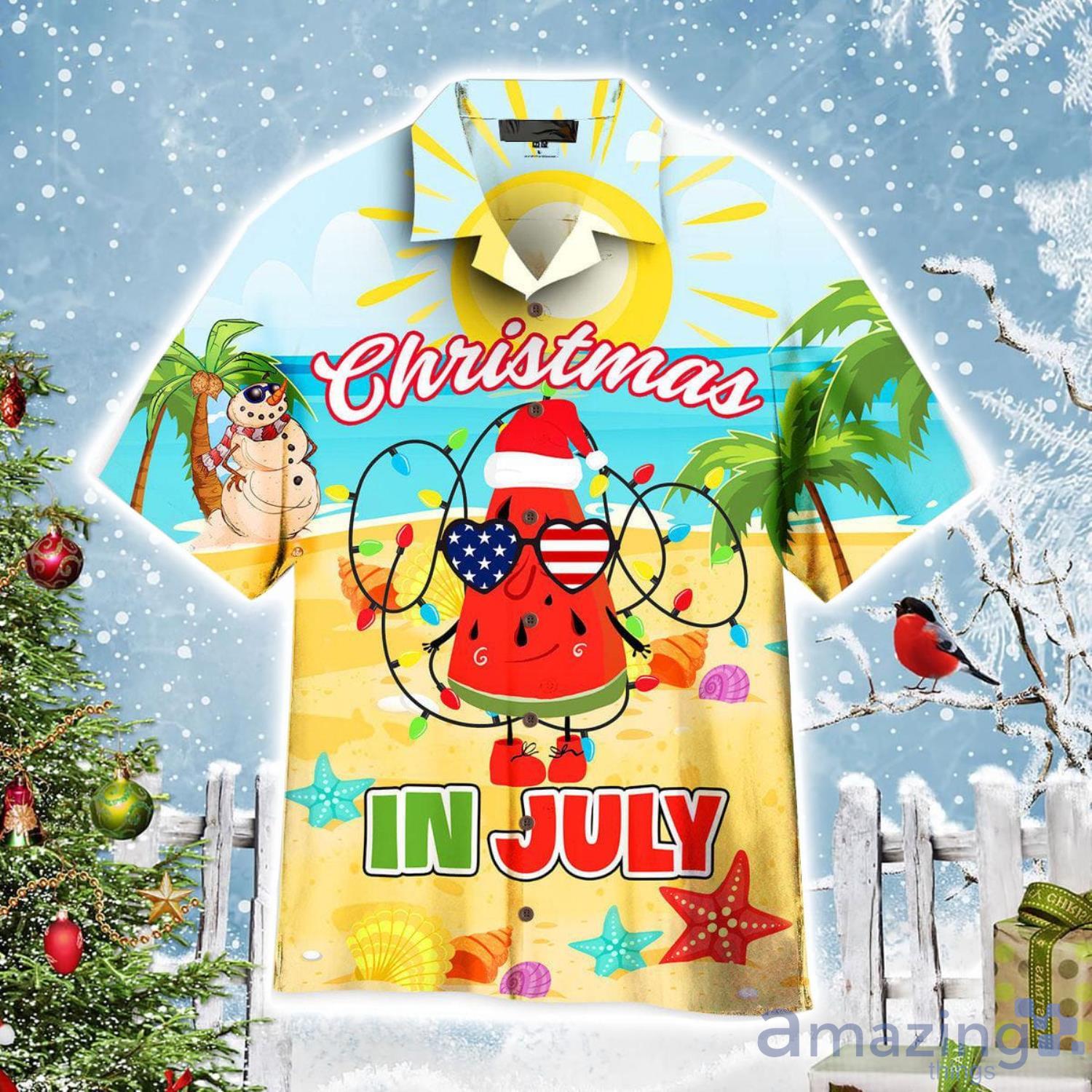 Christmas In July Sunglasses USA Aloha Cute Christmas Gift Cute Christmas Gift Hawaiian Shirt Product Photo 1