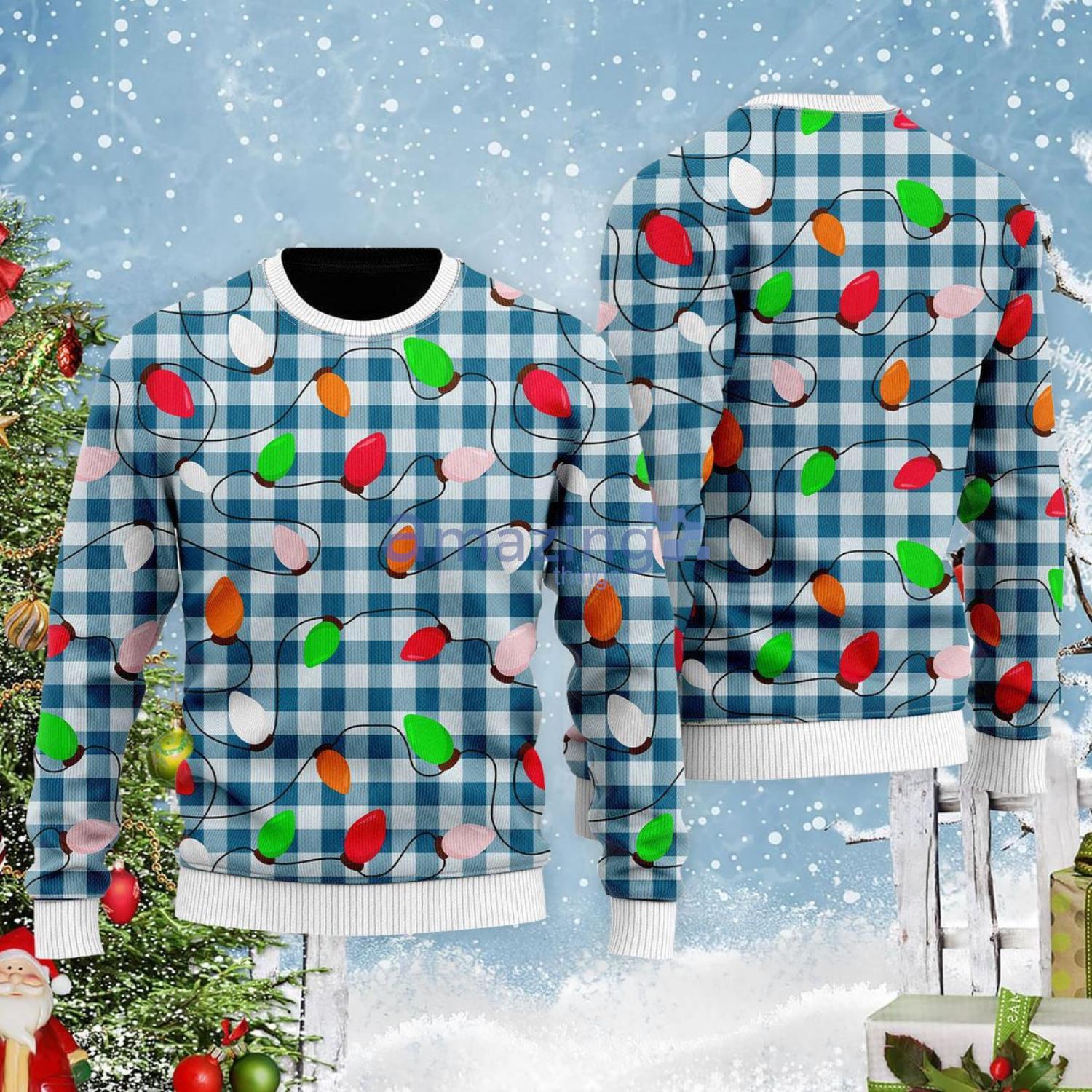 Christmas Is Lit Christmas Gift Ugly Christmas Sweater Product Photo 1