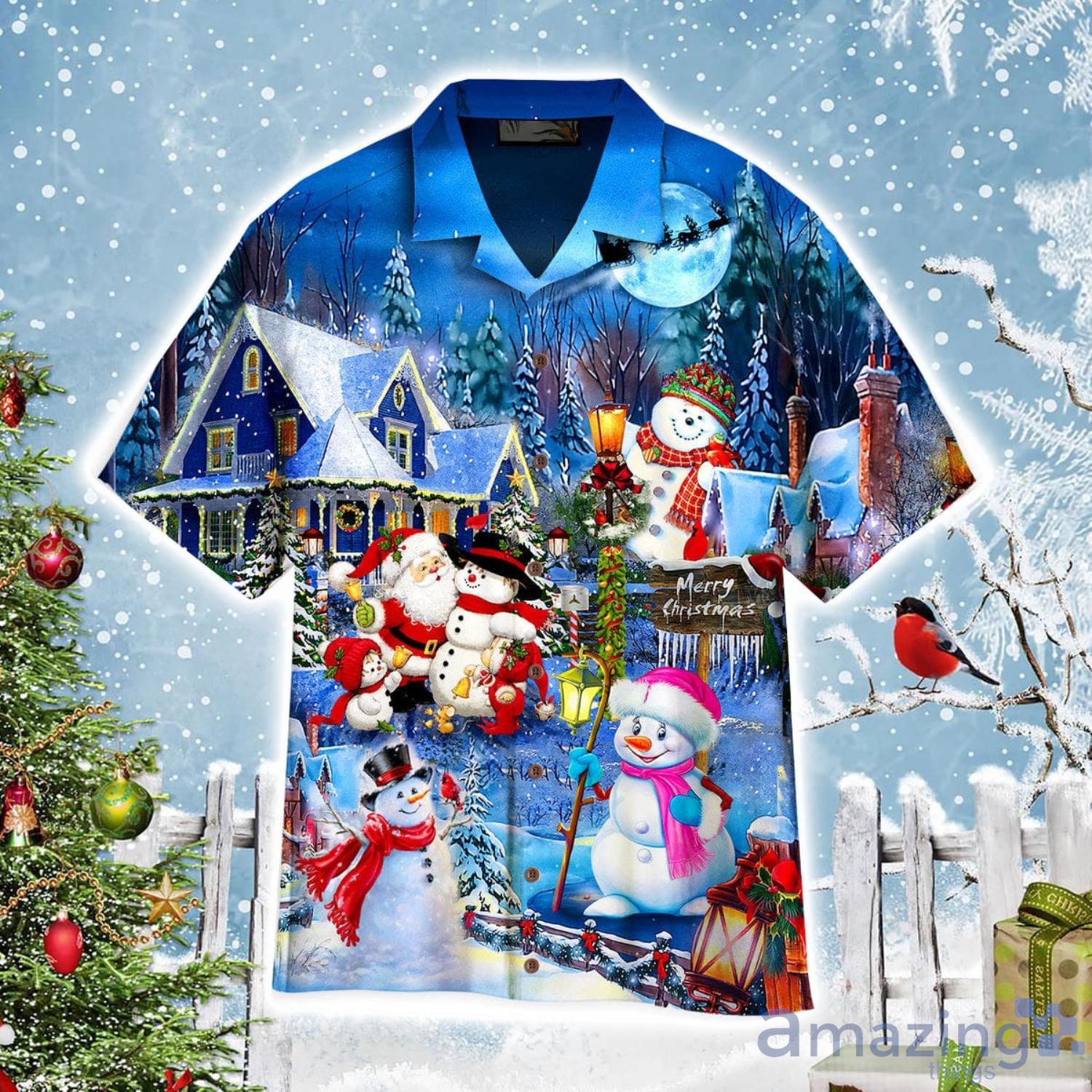 Merchize Bright Night Merry Christmas Hawaiian Shirt, 3D Colorful Christmas Tree Shirt, Best Gift for Christmas