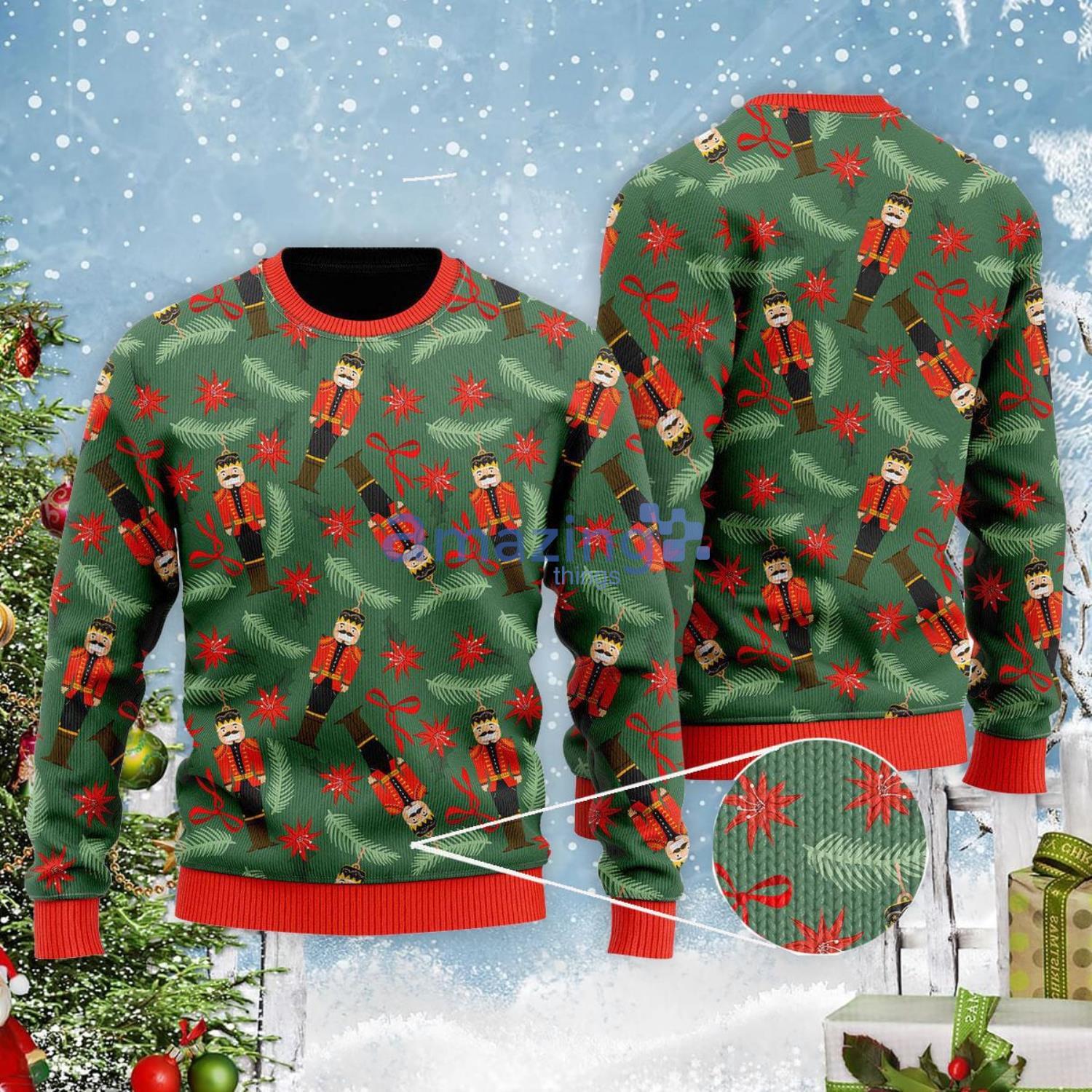 Christmas Nutcrackers Pattern Christmas Gift Ugly Christmas Sweater Product Photo 1