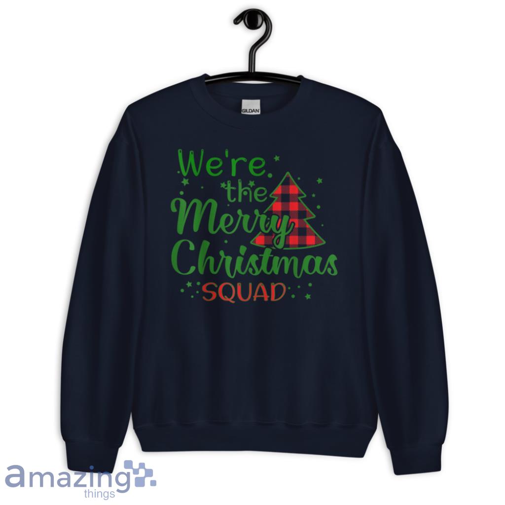  Christmas Squad Red Buffalo Plaid Tree Santa Family Sweatshirt - 1-Unisex Crewneck Sweatshirt-1