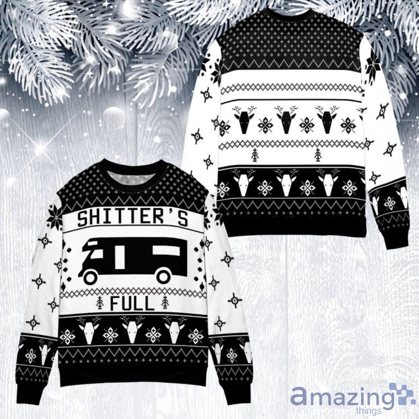 Christmas Vacation Shitter's Black Ugly Christmas Sweater Product Photo 1