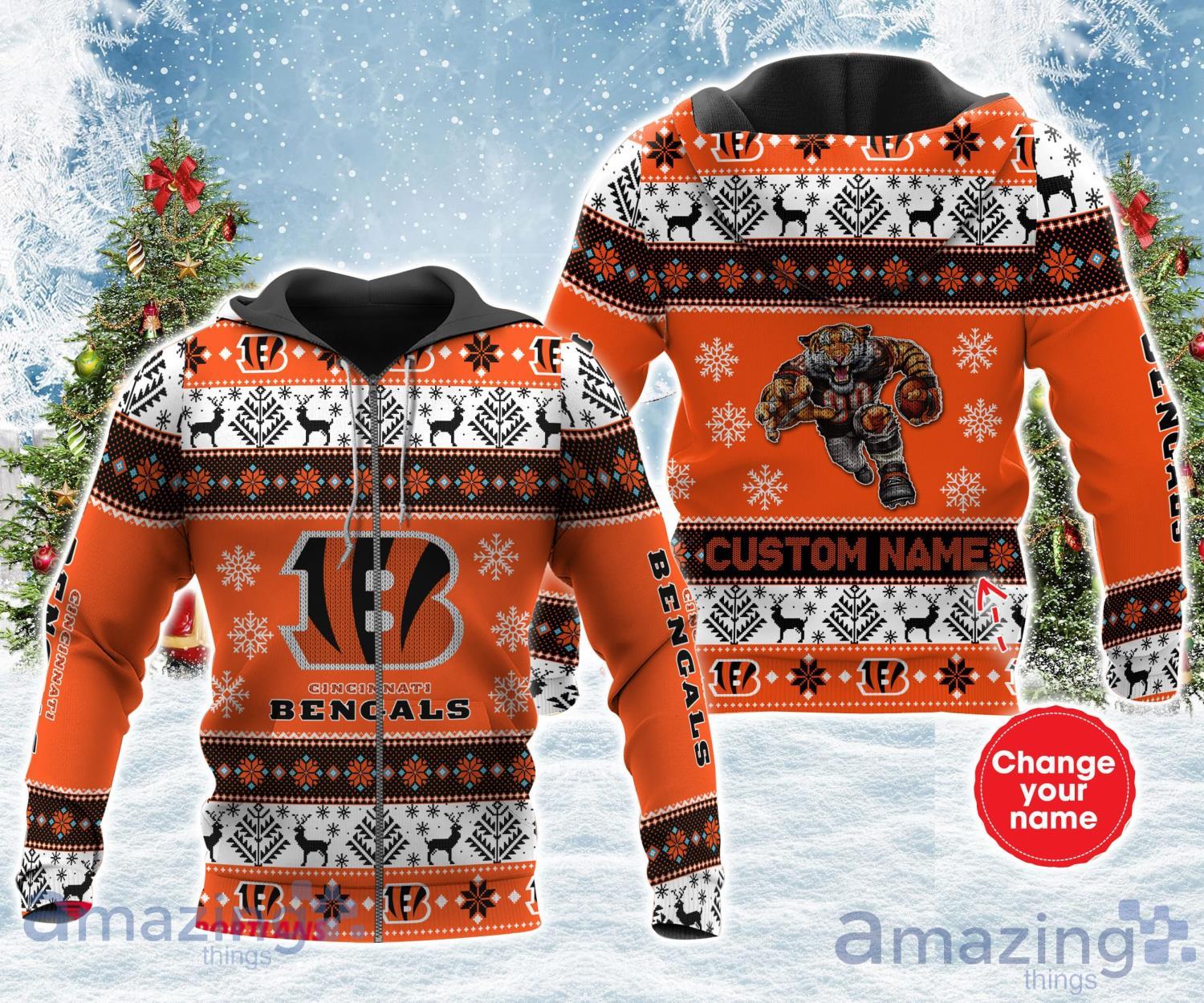 Cincinnati Bengals Nfl Custom Name And Number T-Shirt Sweatshirt Hoodie 3D  All Over Print Shirt