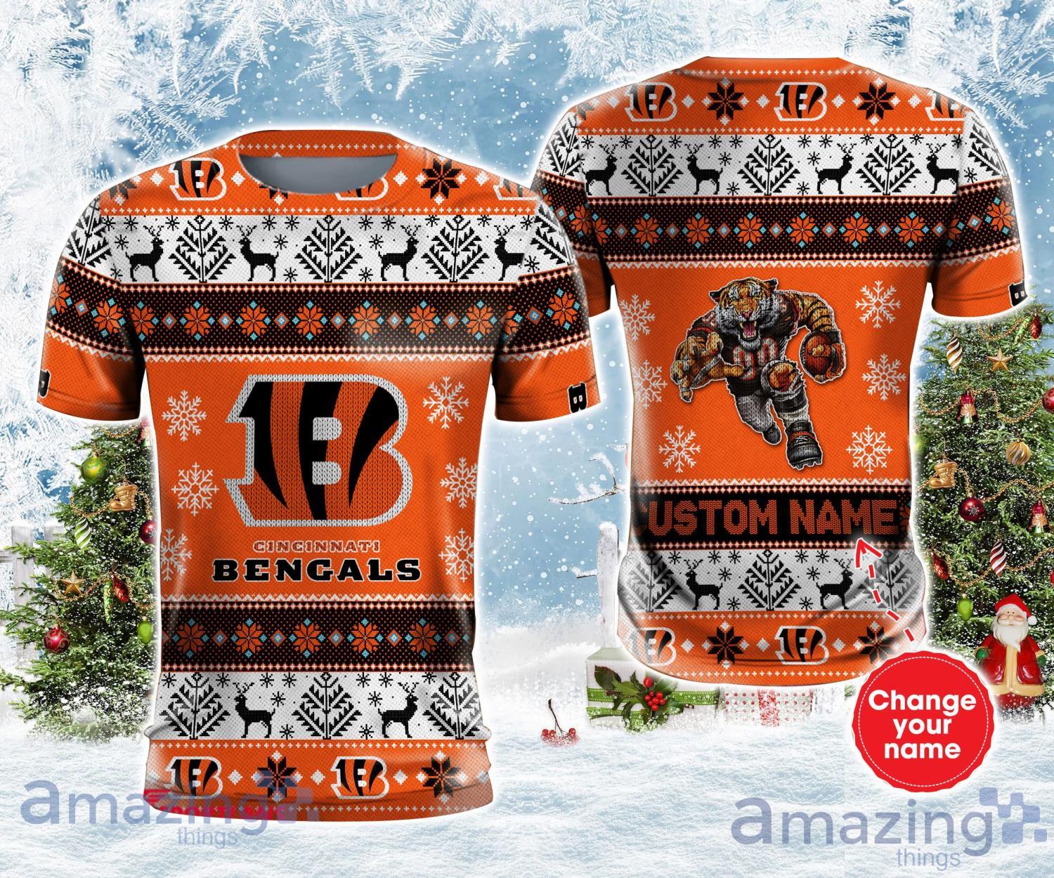 Cincinnati Bengals Nfl Custom Name And Number T-Shirt Sweatshirt Hoodie 3D  All Over Print Shirt