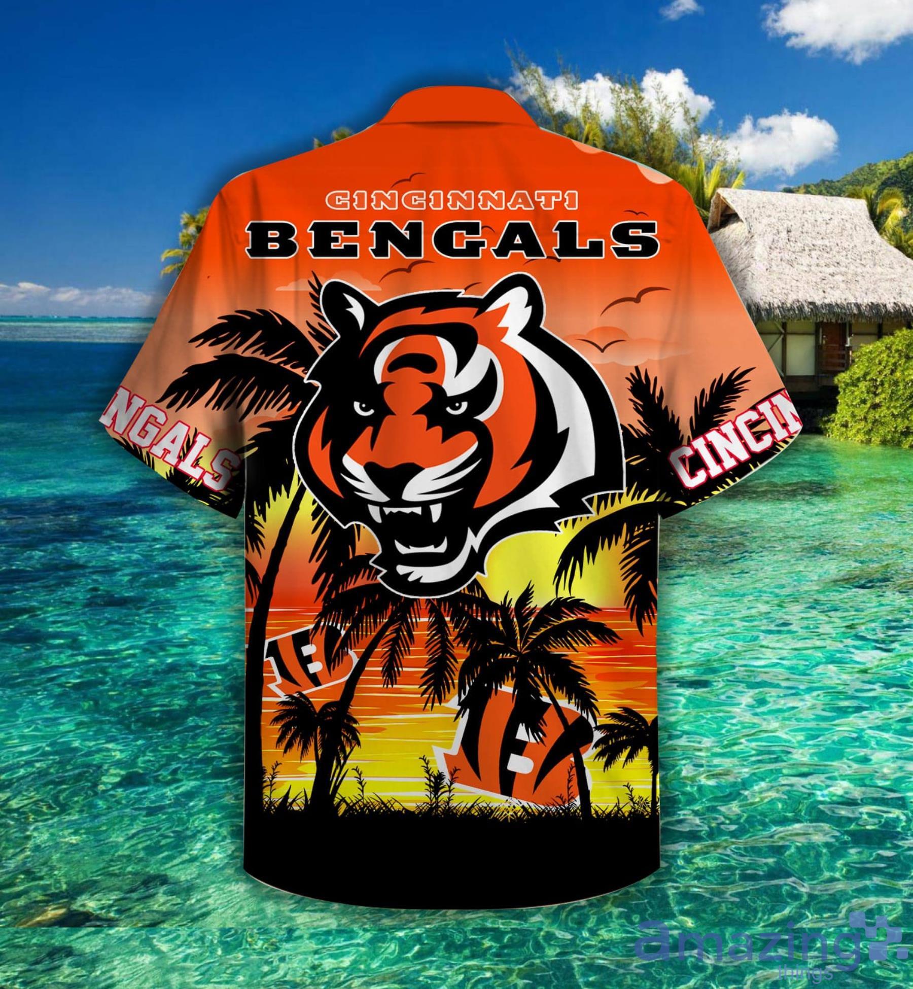 Cincinnati Bengals Palm Sunset Hawaiian Shirt For Fans