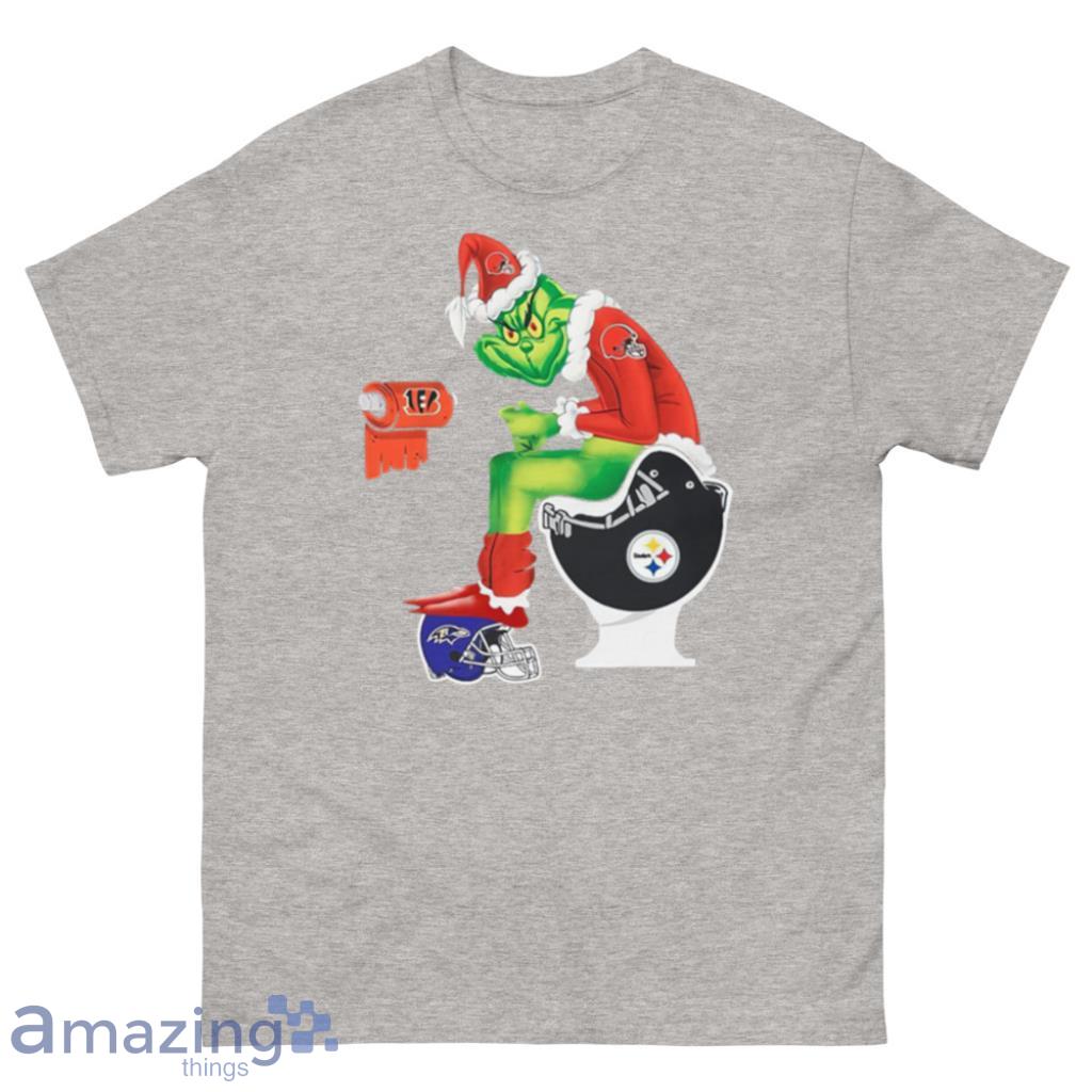 Pittsburgh Steelers Grinch Sitting On Baltimore Ravens Shirt - High-Quality  Printed Brand