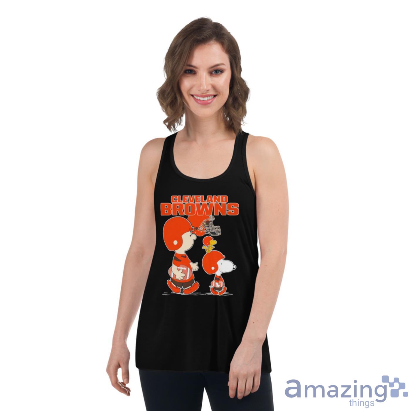 A Happy Christmas With Cleveland Browns Snoopy Tank Top 