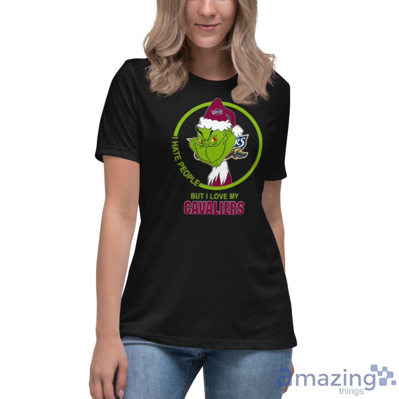 Cleveland Cavaliers NBA Christmas Grinch I Hate People But I Love My  Favorite Basketball Team Shirt