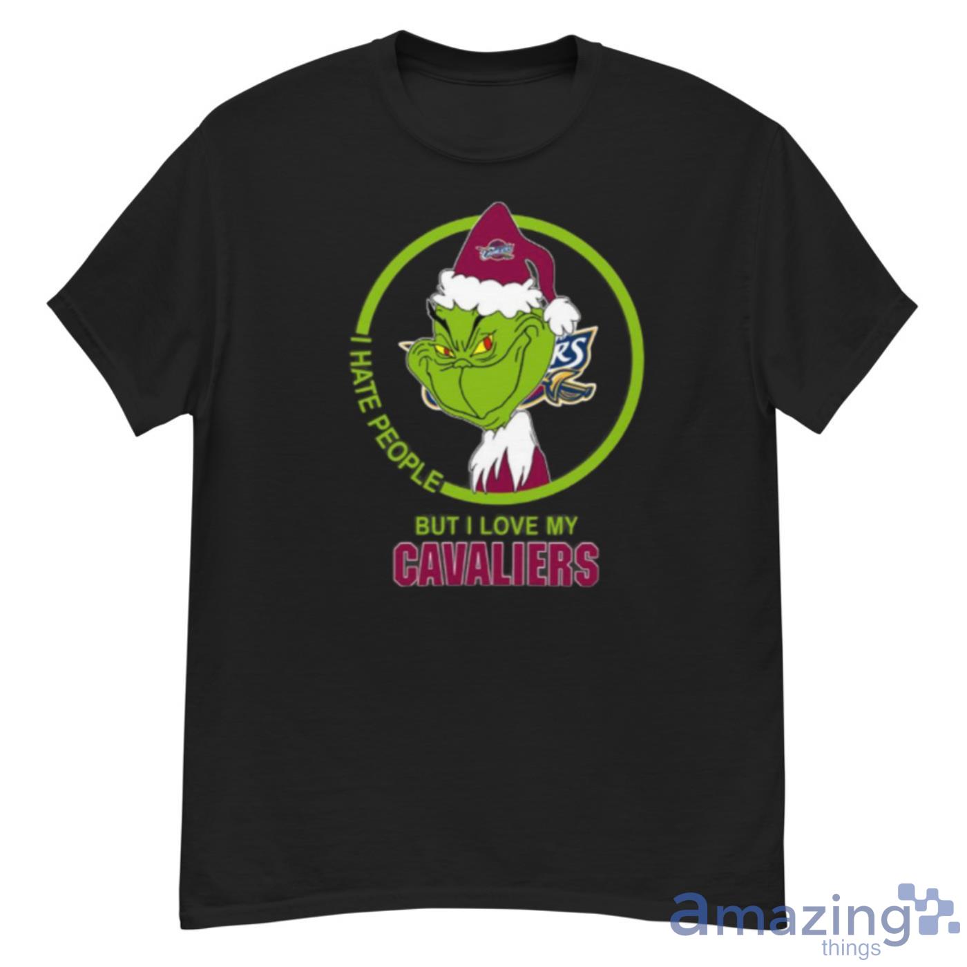 Cleveland Cavaliers NBA Christmas Grinch I Hate People But I Love My Favorite Basketball Team Shirt - G500 Men’s Classic T-Shirt