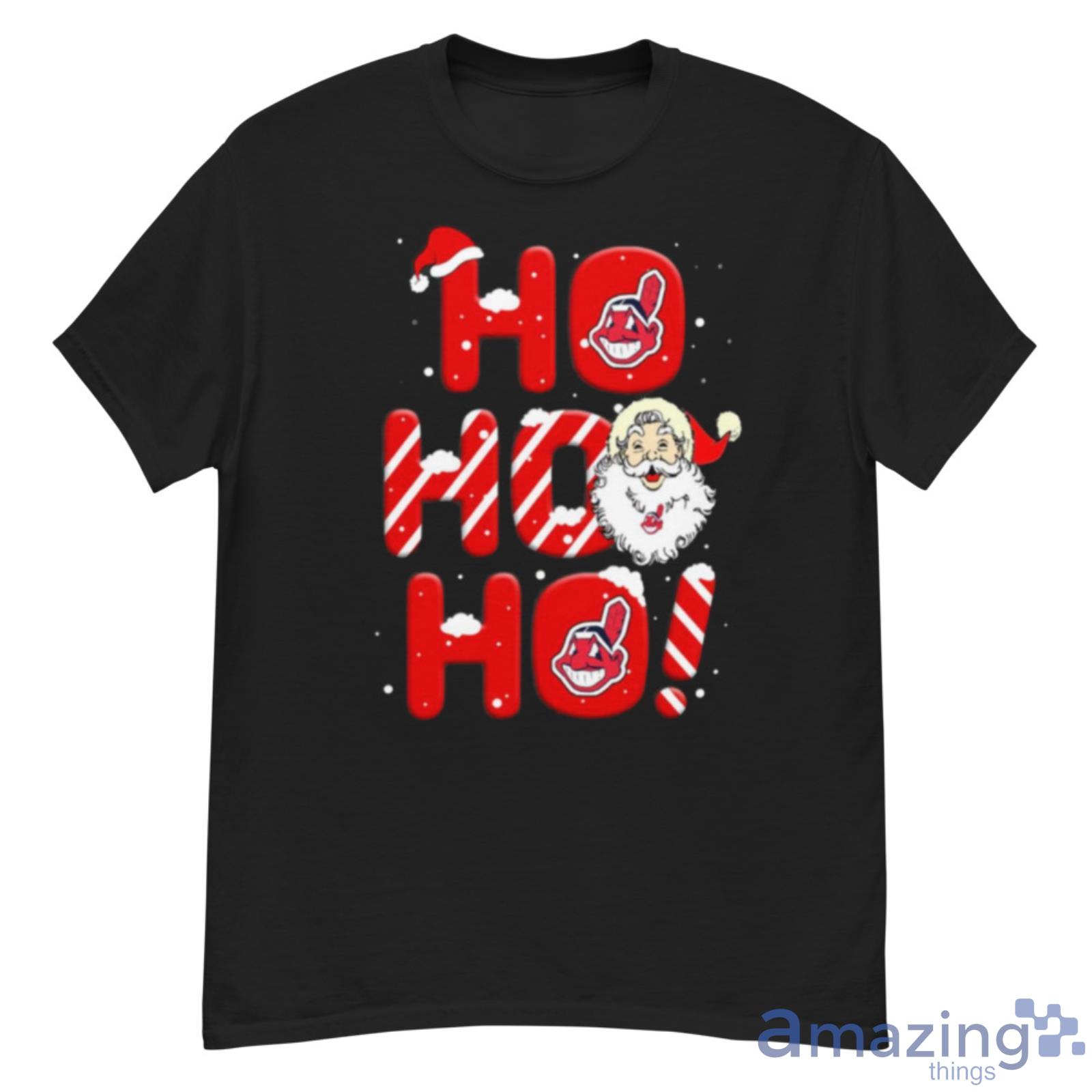 Cleveland Indians MLB Baseball Ho Ho Ho Santa Claus Merry Christmas Shirt - G500 Men’s Classic T-Shirt