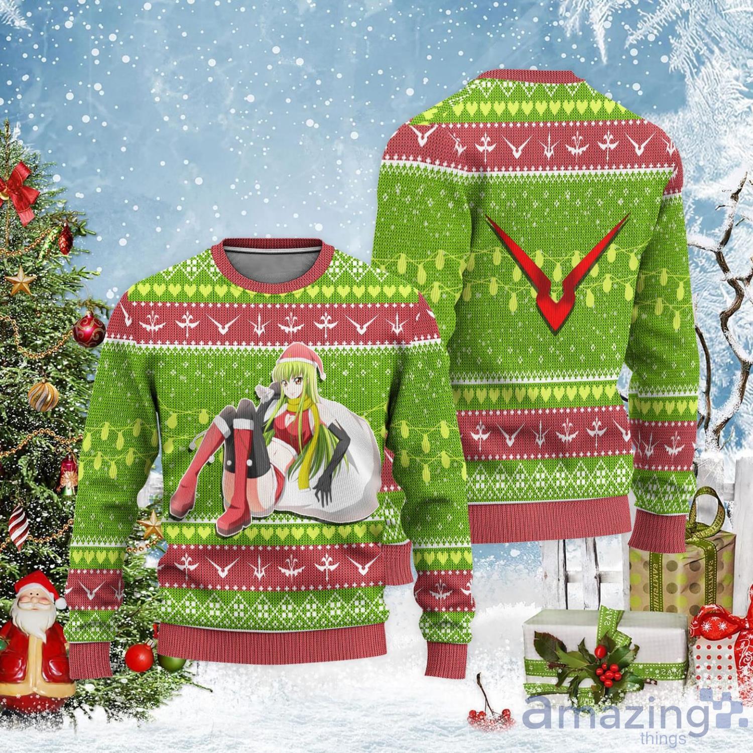 Code Geass Ugly Christmas Sweater Custom C.C. Christmas Gift Product Photo 1