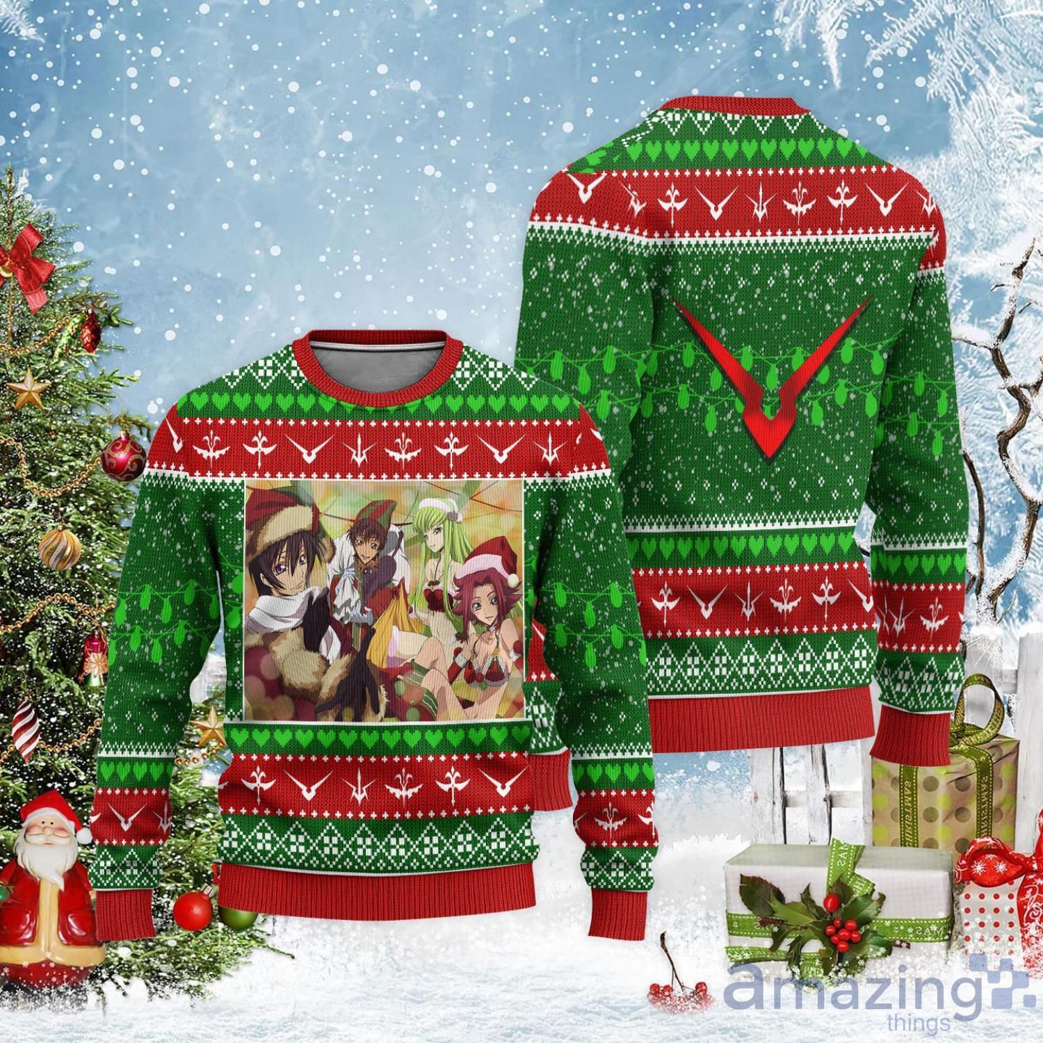 Code Geass Ugly Christmas Sweater Custom Characters Christmas Gift For Anime Lover Product Photo 1